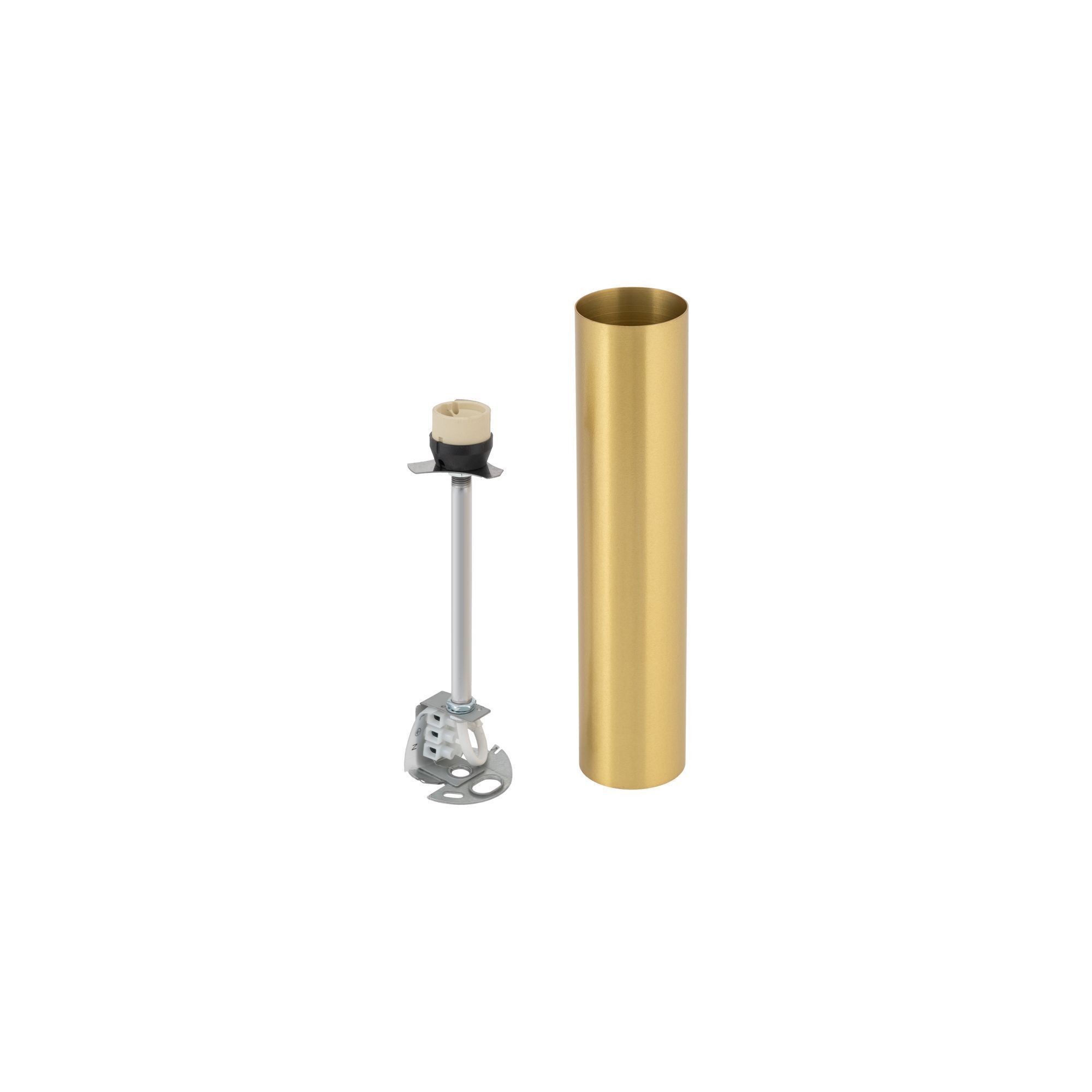 Kernrohr, Messingrohr, Lämpchenhalter, Metallstange, Klebebacken