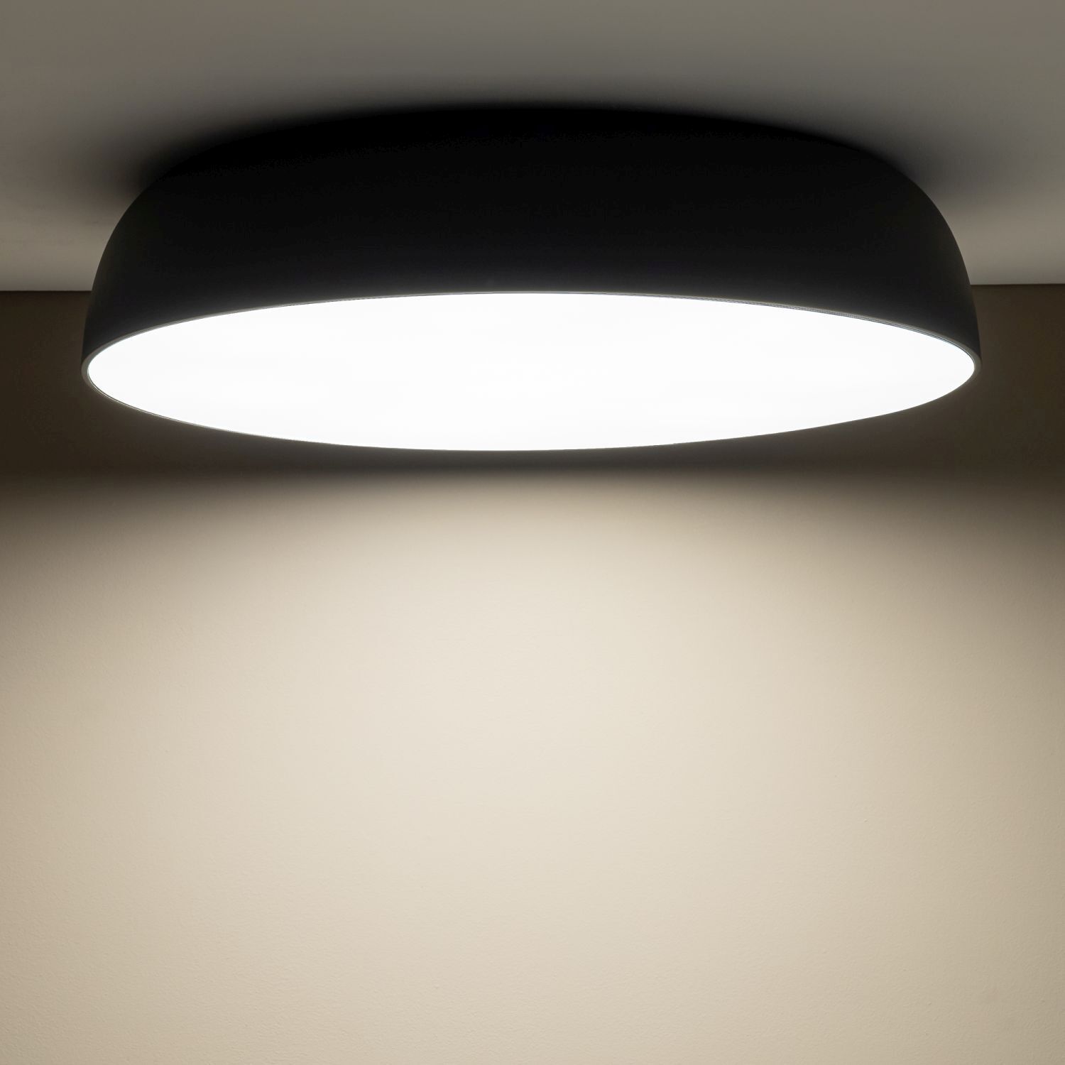 Runde Deckenlampe E27 blendarm 10-flmg L:78 cm in Grau