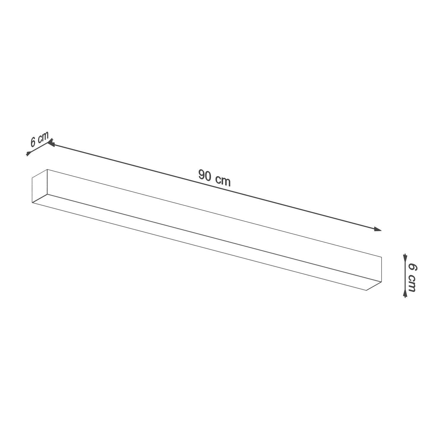 LED Wandleuchte 90 cm lang 3000 K 3120 lm blendarm LED Wandleuchte 90 cm lang 3000 K 3120 lm blendarm