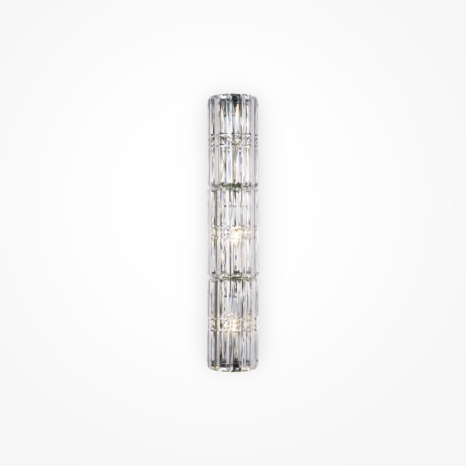 Wandleuchte Metall Glas E14 H: 75,2 cm Chrom 3-flammig