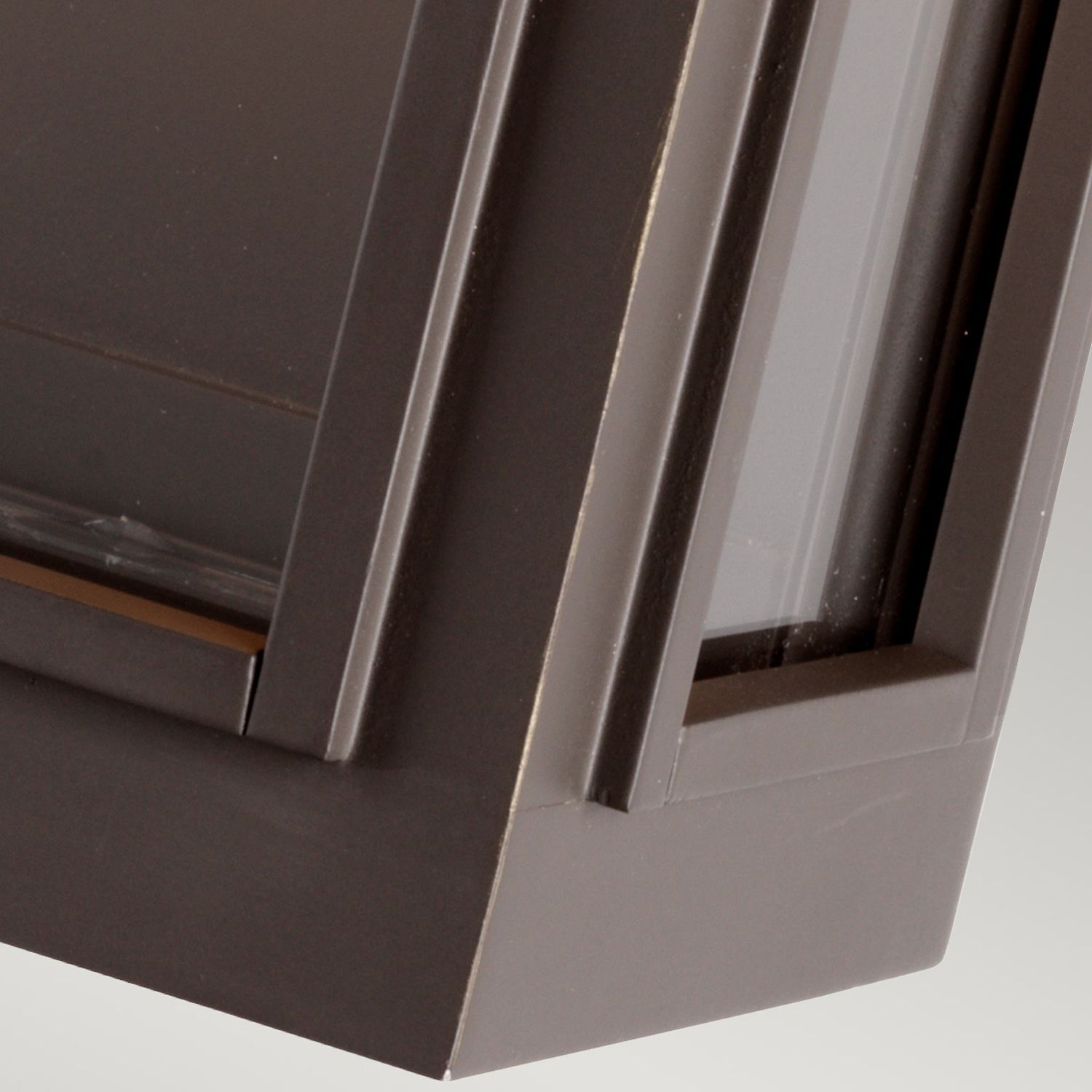 Vintage Wandleuchte außen Aluminium Glas H: 35,5 cm IP44 E27 Kabinett, Mobiliar, Tür, Fenster