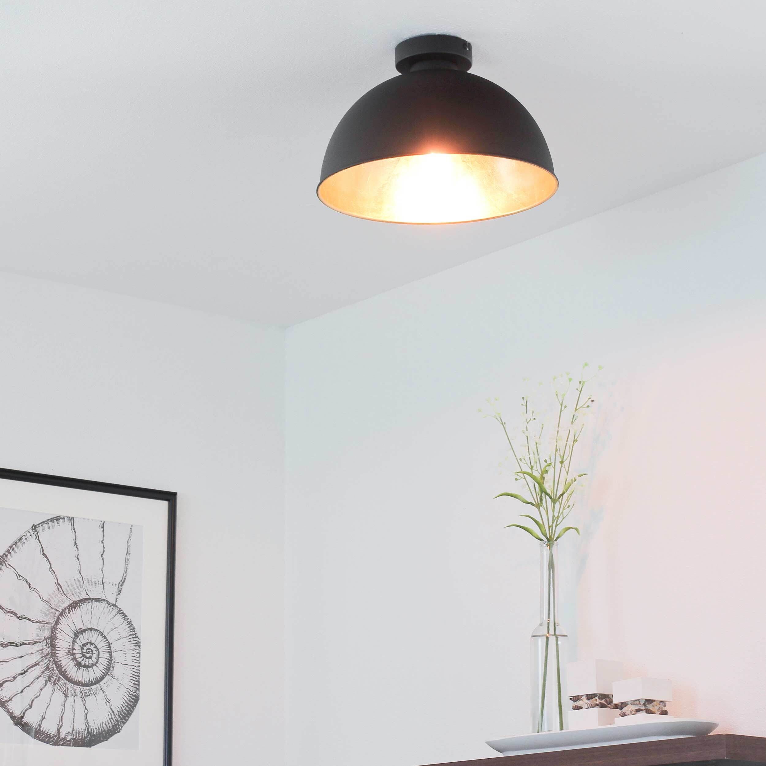 Moderne runde Deckenlampe Schwarz