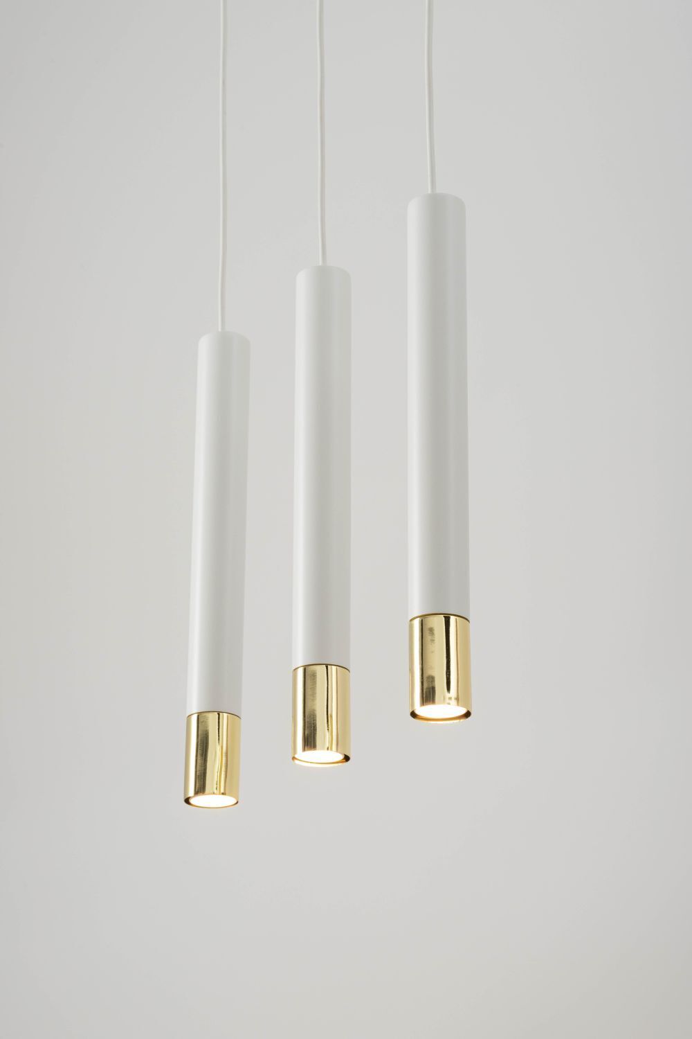 Hängeleuchte Weiß Gold elegant Modern Metall Esstisch