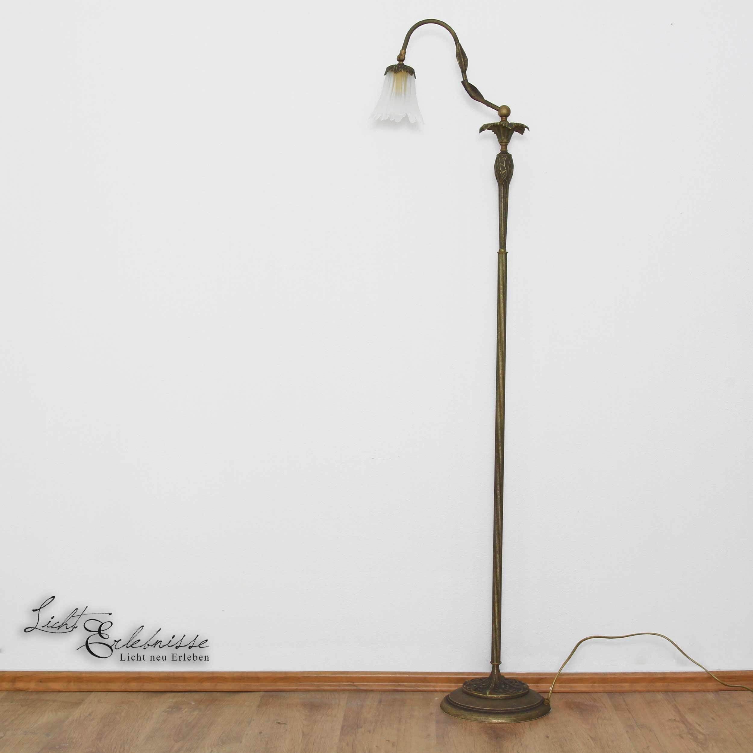 Florale Stehleuchte Weiß Lampe, Stehlampe