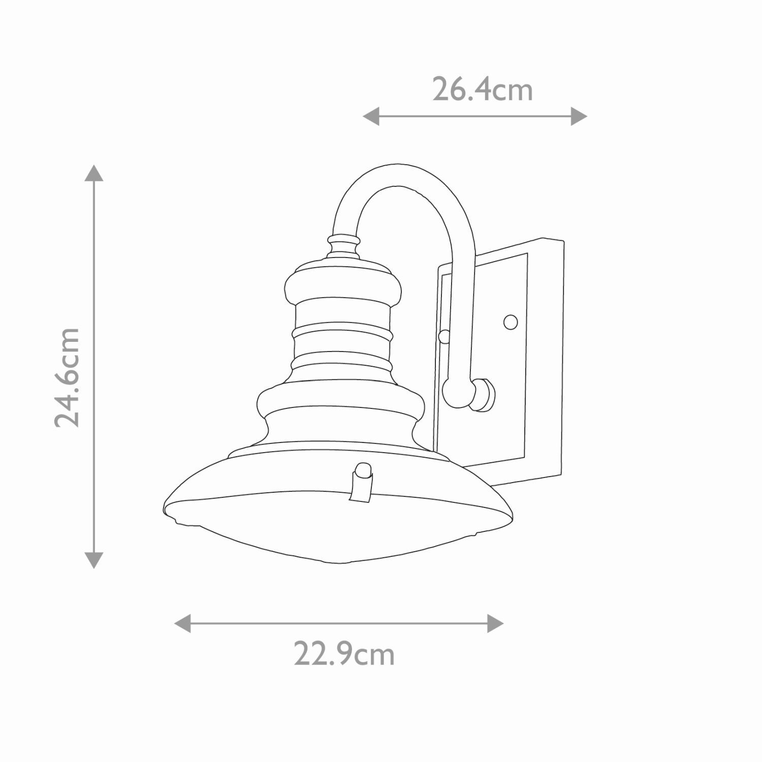 Wandleuchte außen IP44 E27 in Messing antik Vintage