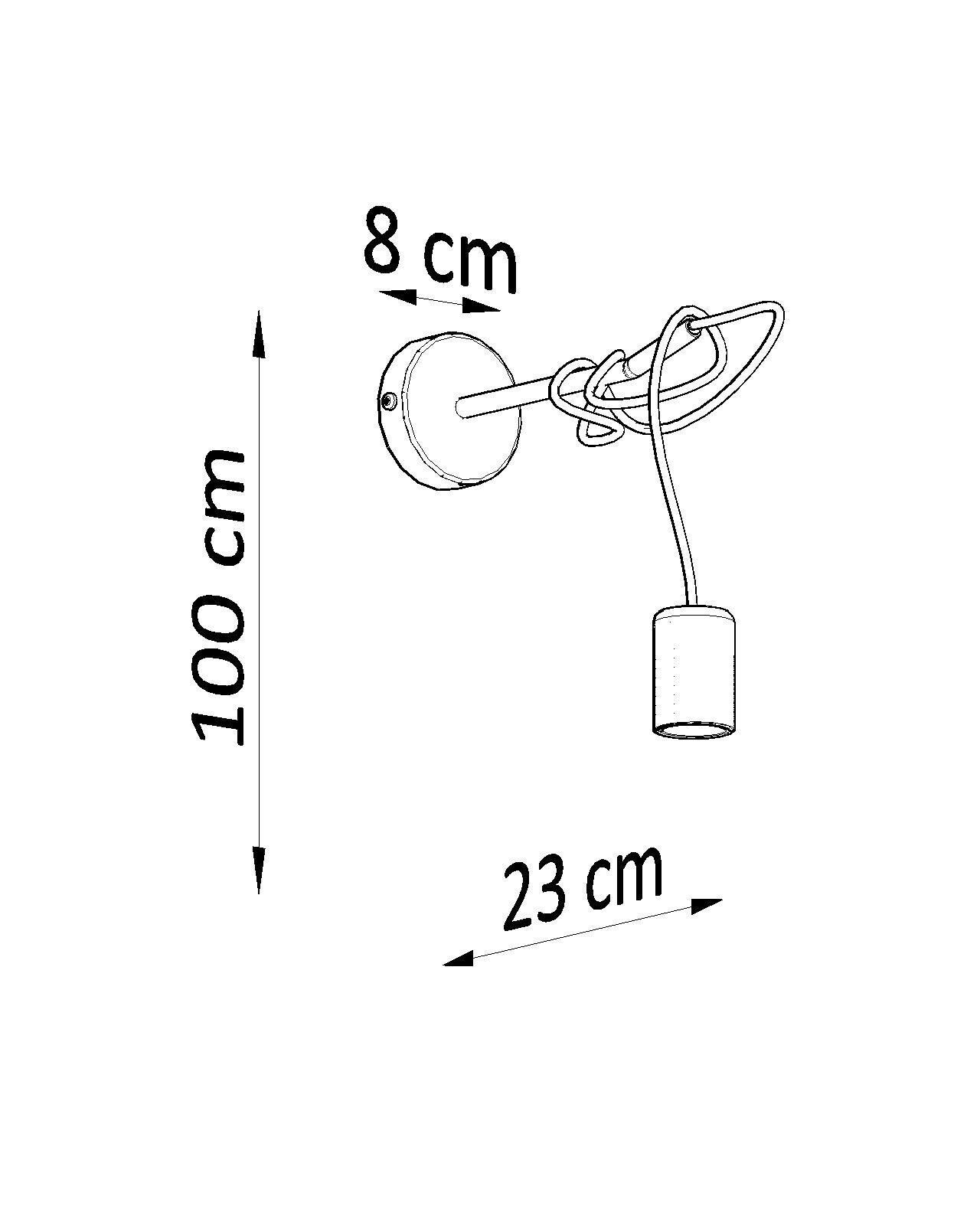 Wandlampe Schwarz verstellbar H: bis 1 m E27