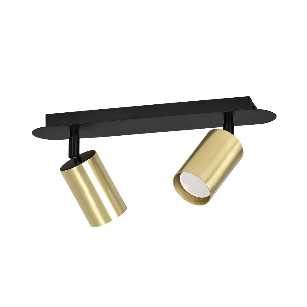 Deckenleuchte Schwarz Gold 2 flammig GU10 ELLIOT