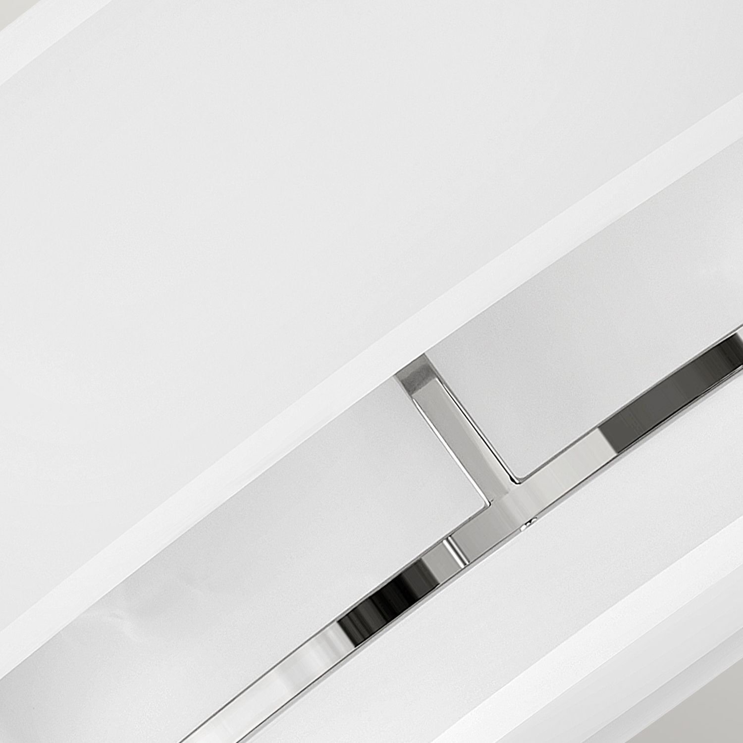 Deckenleuchte Stoffschirm E14 Ø 58,4 cm 4x rund Weiß Nickel toilette, spiegel, chrom, edelstahl, modern