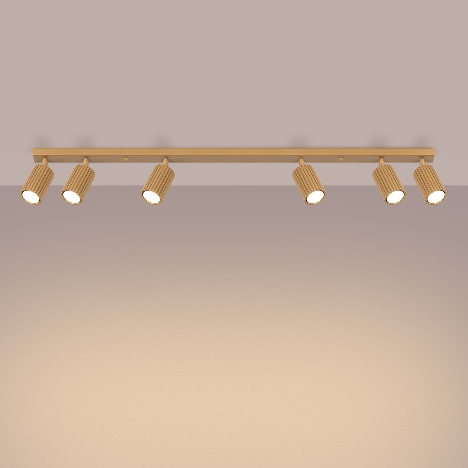 Deckenlampe groß 117 cm lang 4-flammig GU10 in Gold Modern