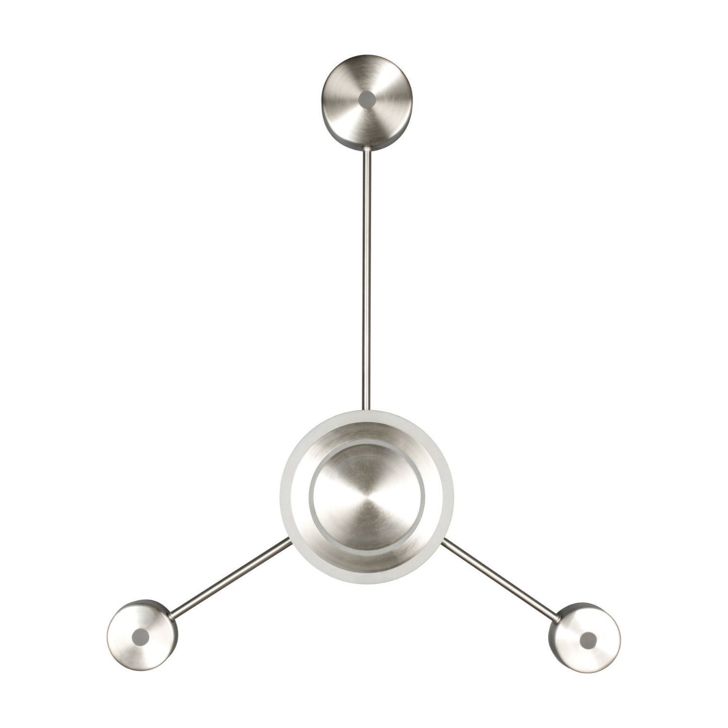 hängelampe, deckenleuchte, metall, gebürstet-nickel, rundes zentrum
