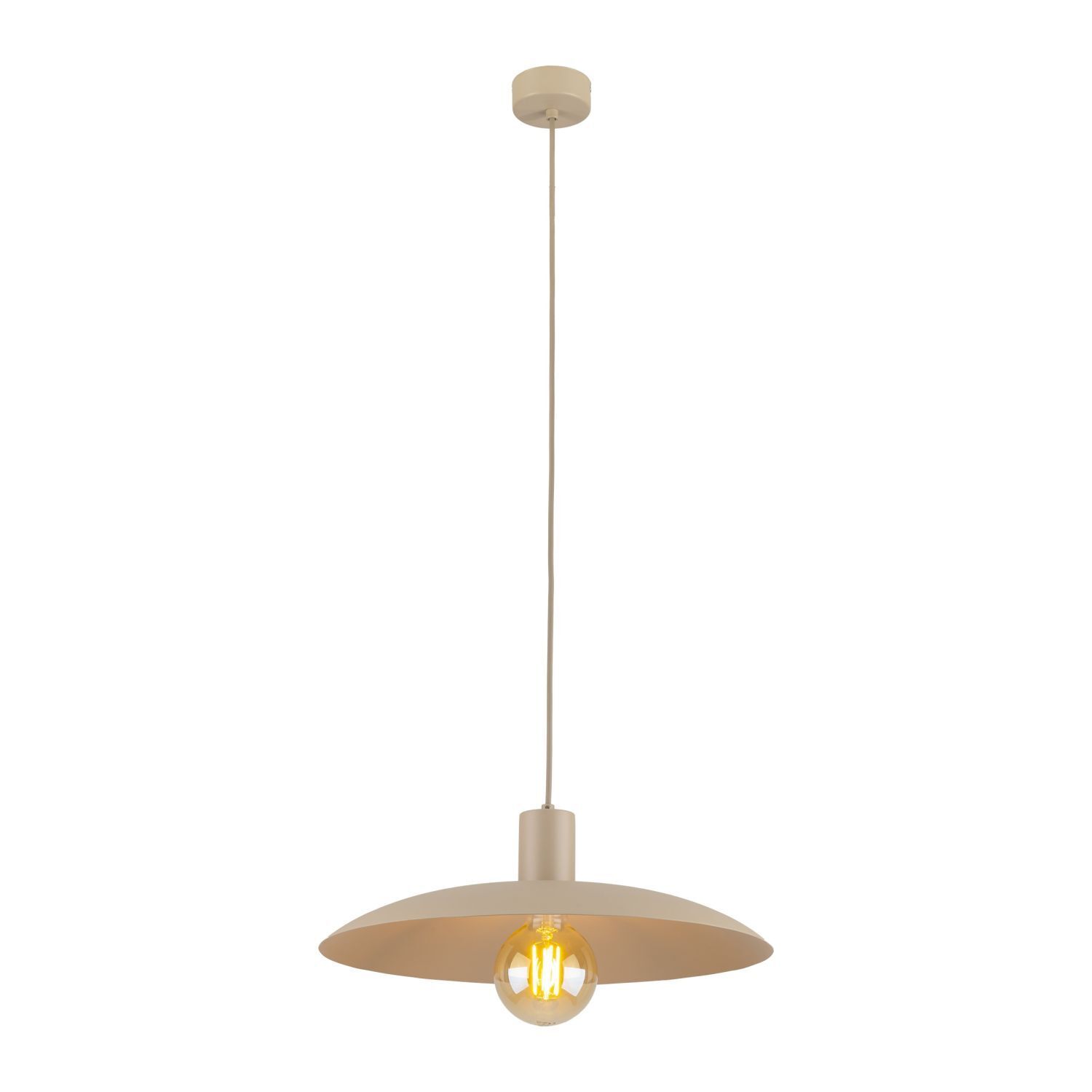 Runde Hängelampe Metall Sandgrau Ø41 cm E27 Loft