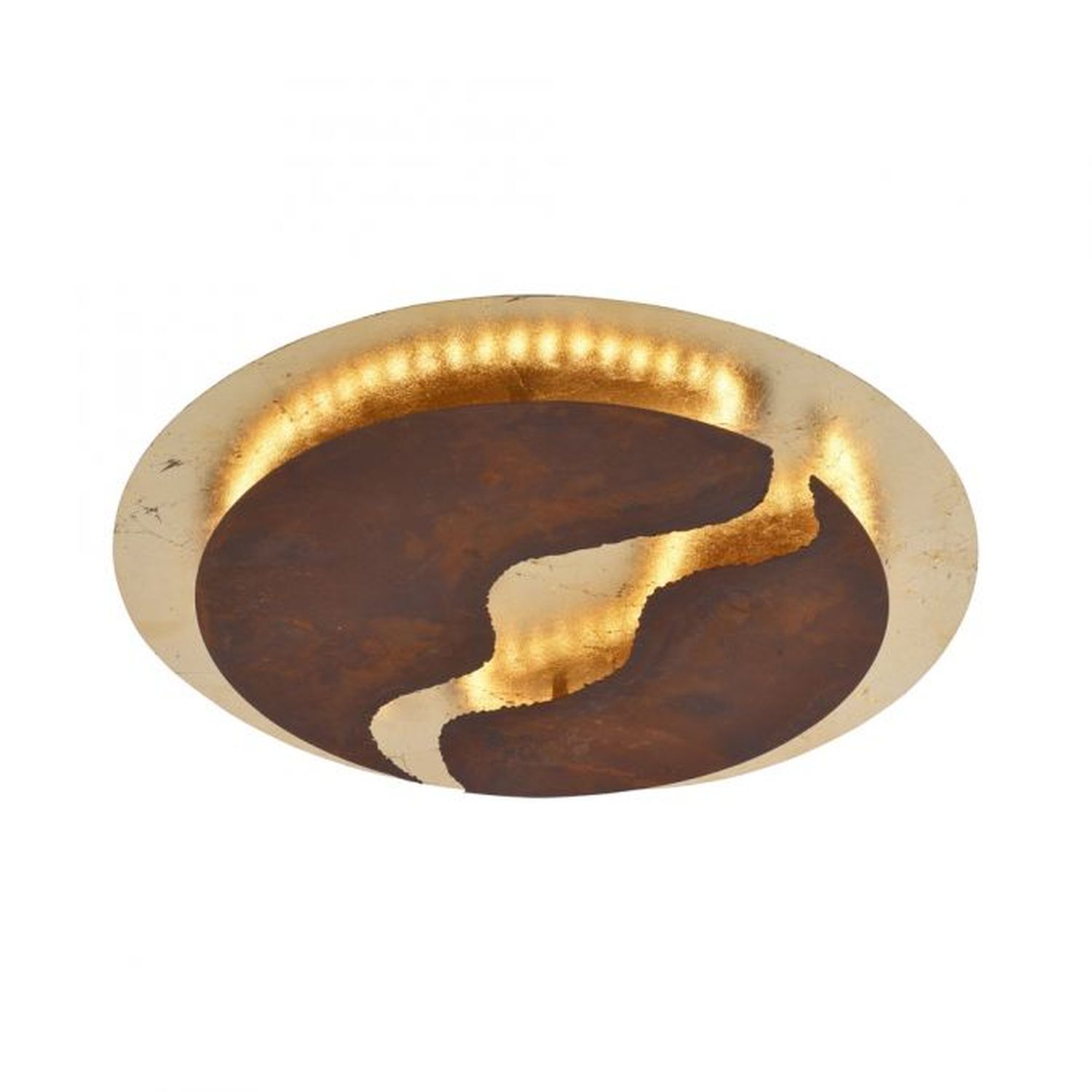 LED Deckenleuchte dimmbar Rostbraun Gold Ø50 cm 3000 K Bronze, Zubehör, Schnalle