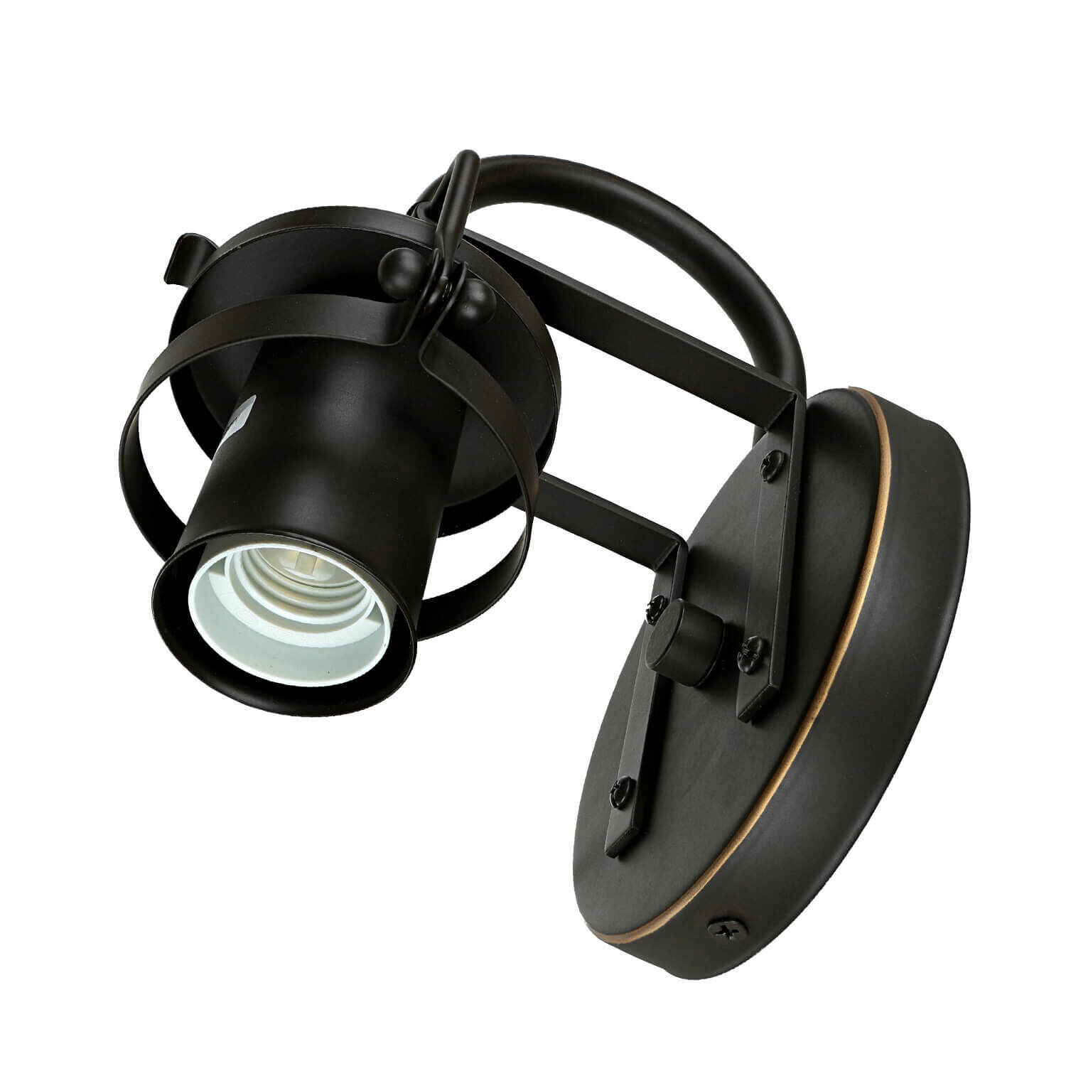 Vintage Wandleuchte Industrie Design Glas Schirm Beleuchtung