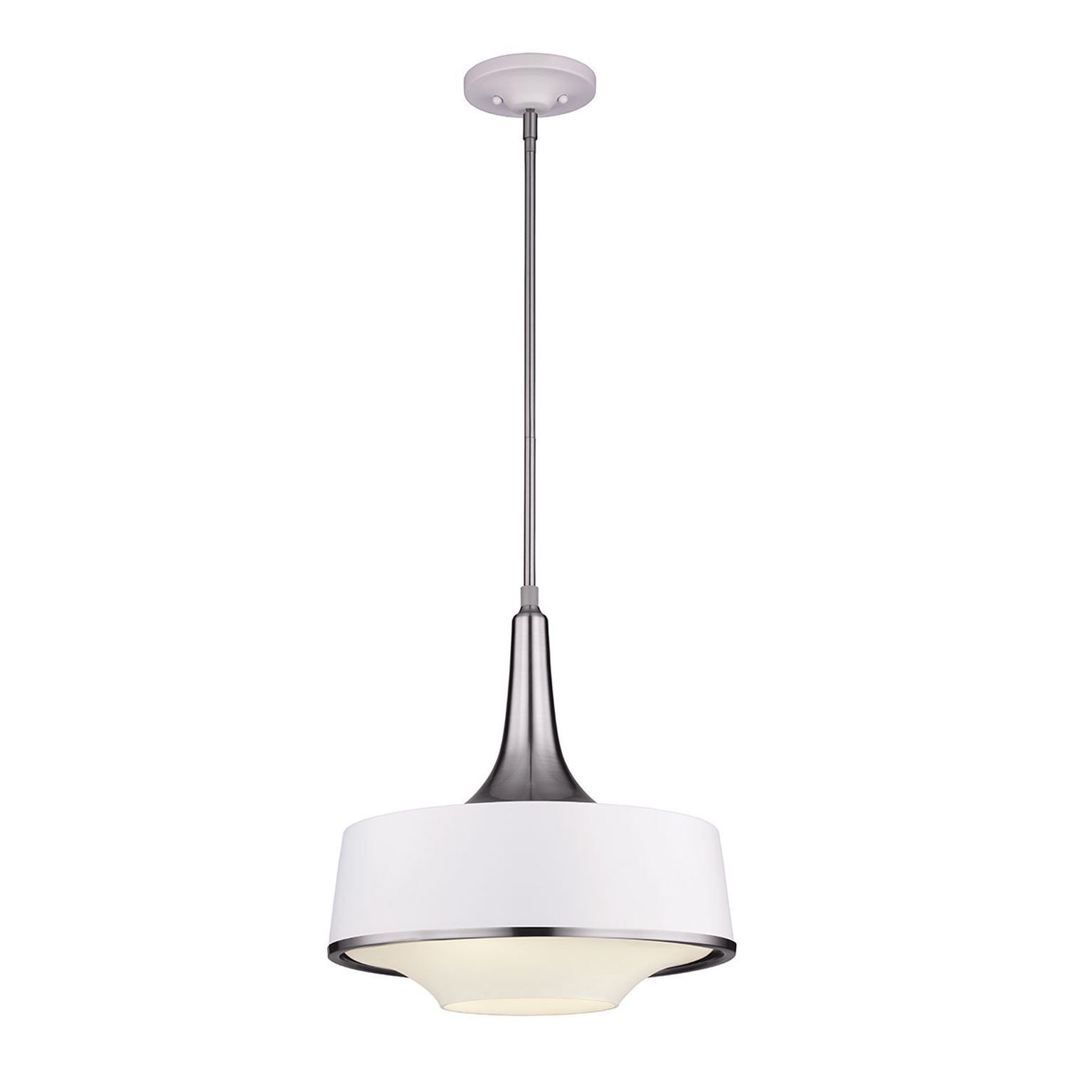 Deckenleuchte Retro Weiß blendarm Metall Glas TELVILA