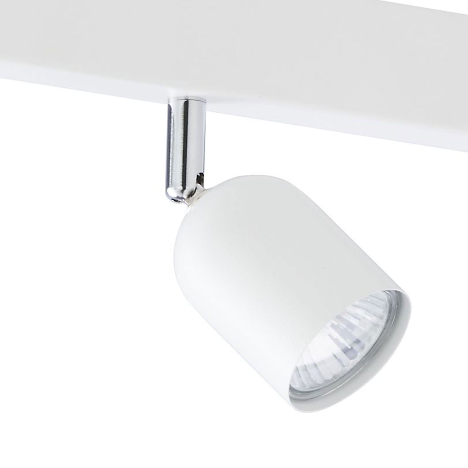 Großer Deckenstrahler Weiß Metall 6-flammig 127 cm lang
