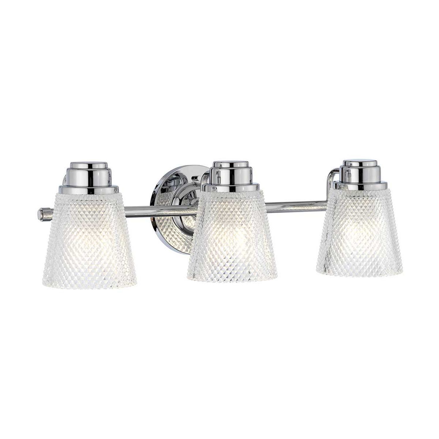 Badezimmerleuchte Wand IP44 54,5 cm breit mit 3x G9 LED