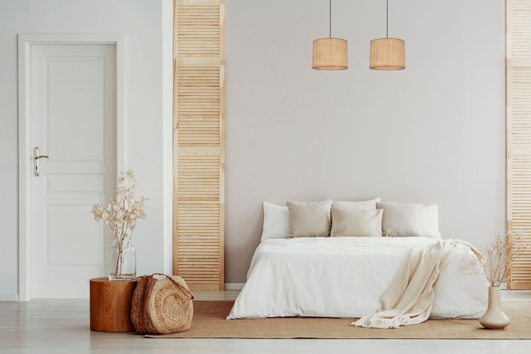 Blendarme Pendelleuchte Stoff Braun E27 50 cm länglich