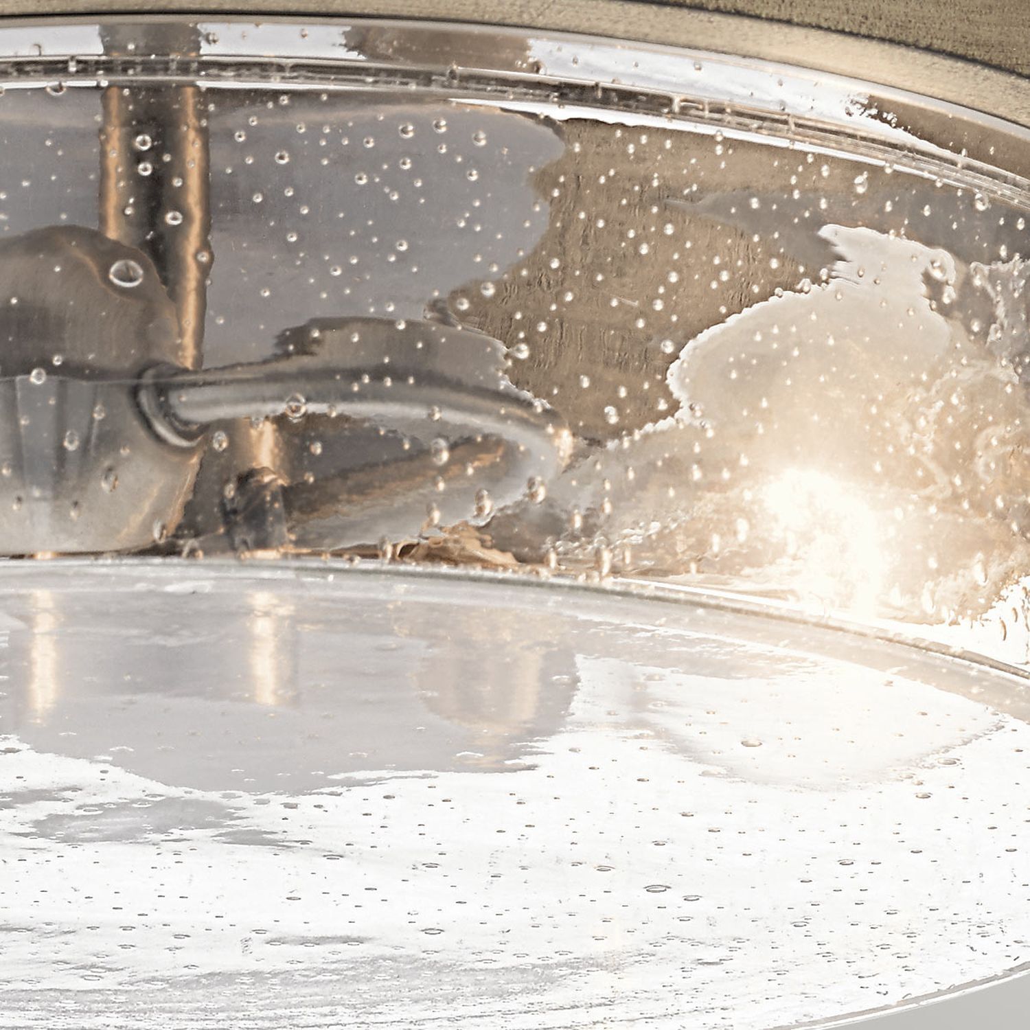 Deckenlampe innen rund D: 30,5 cm Metall Glas 1x E27