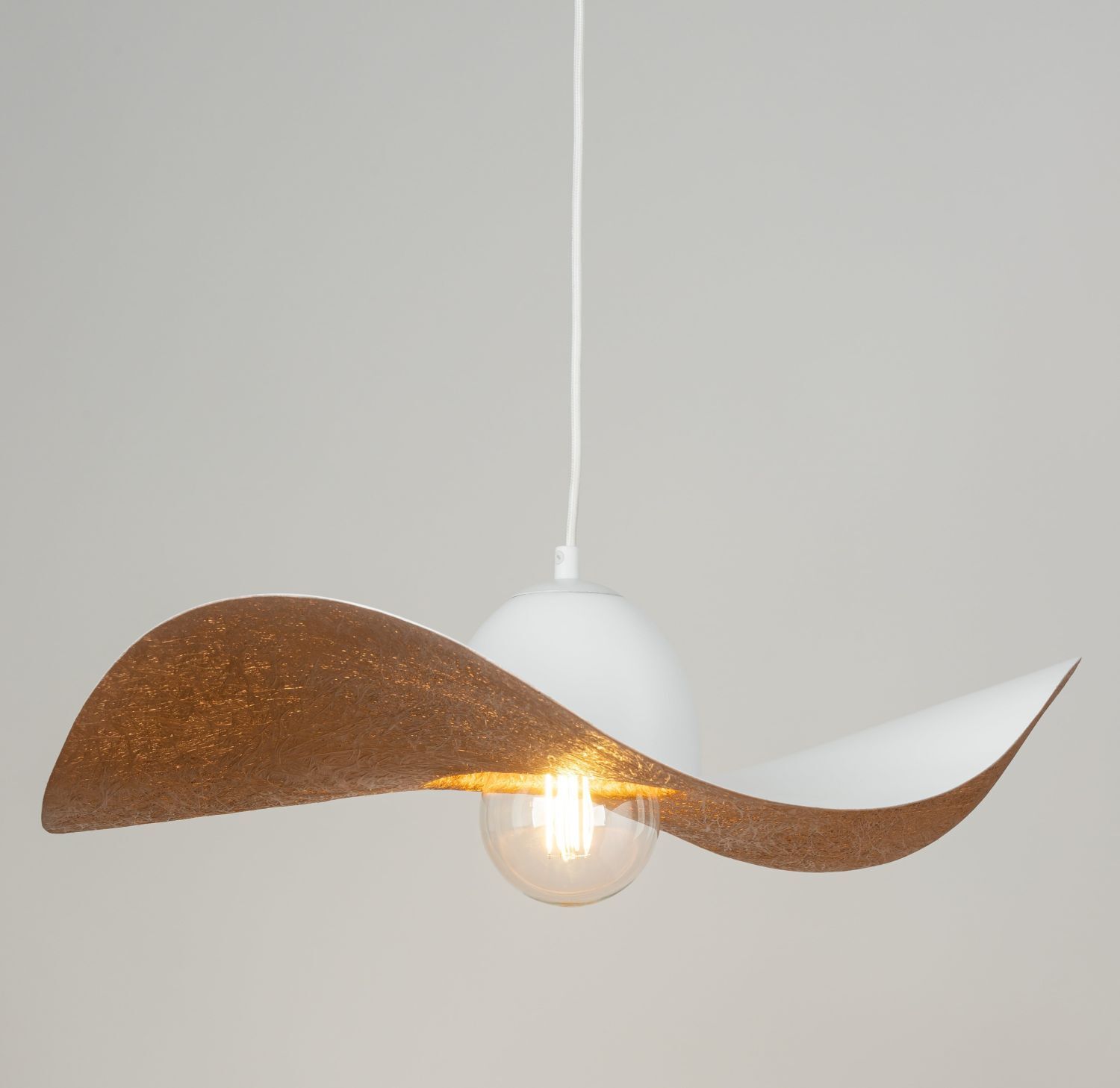 Hängeleuchte Weiß Kupfer E27 Modern Esstisch