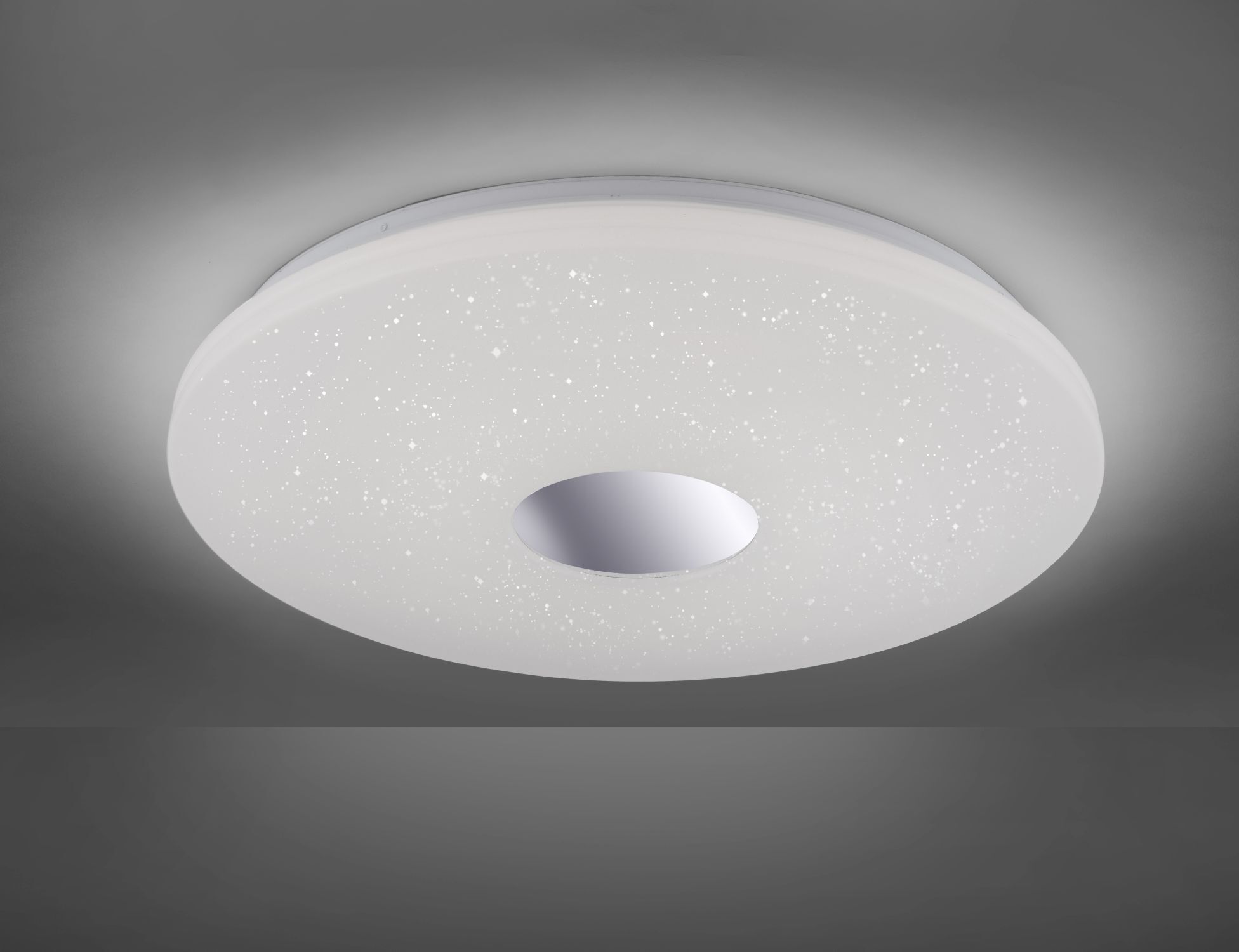 Romantische LED Deckenlampe Sternenhimmel IP44 in Chrom