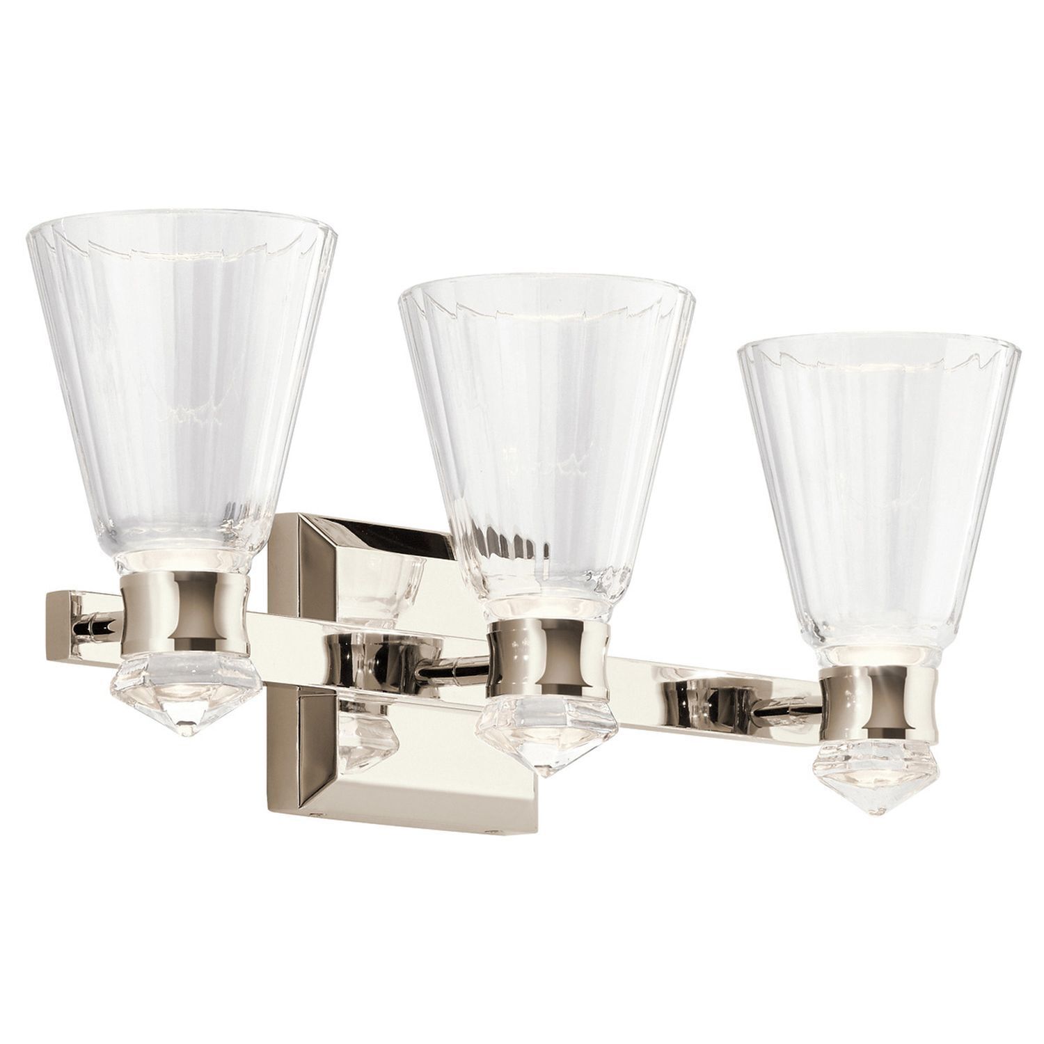LED Wandlampe Bad IP44 60,8 cm lang Metall Glas 3000 K