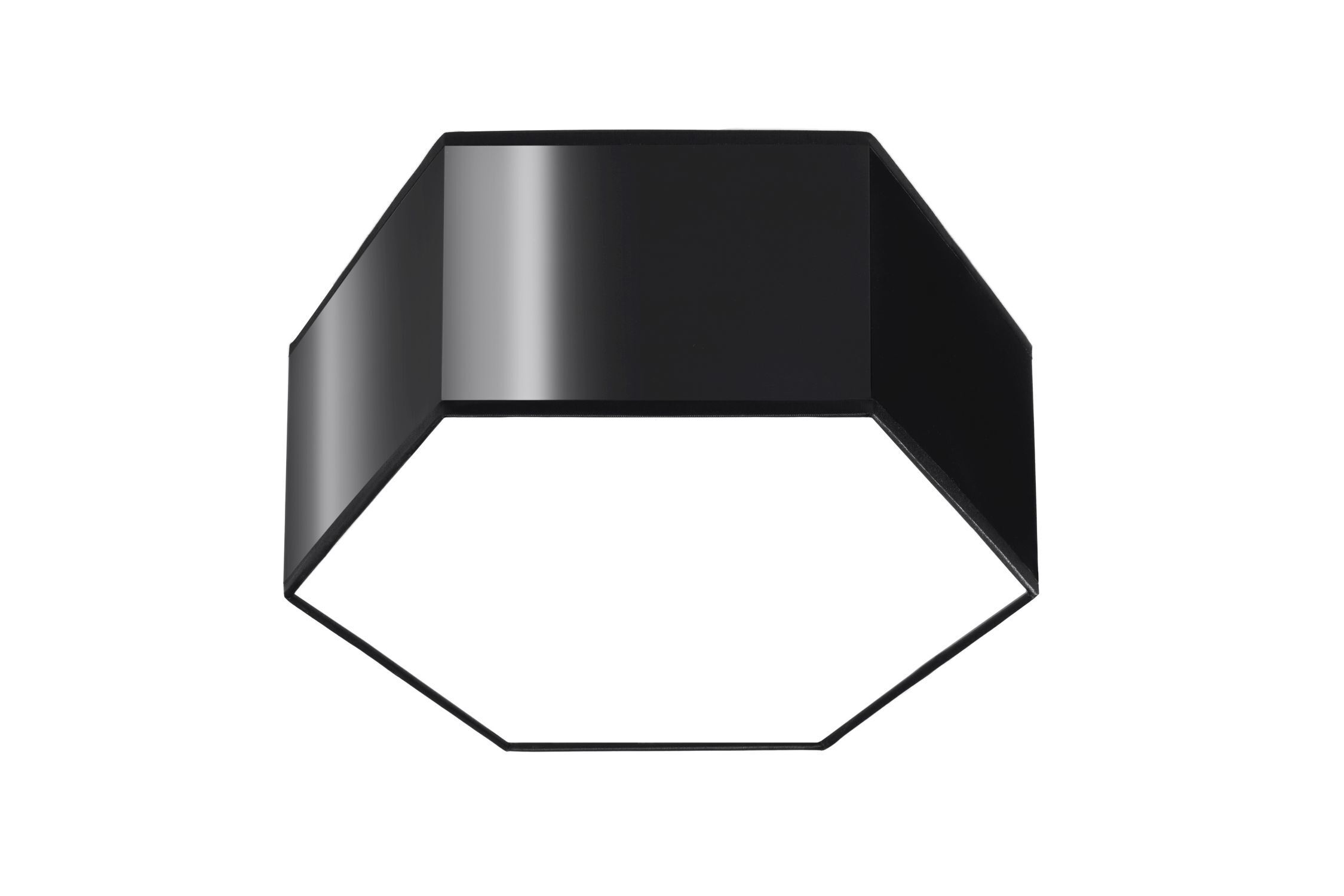 Schwarze Deckenleuchte blendarm 30,5 cm lang für 2x E27