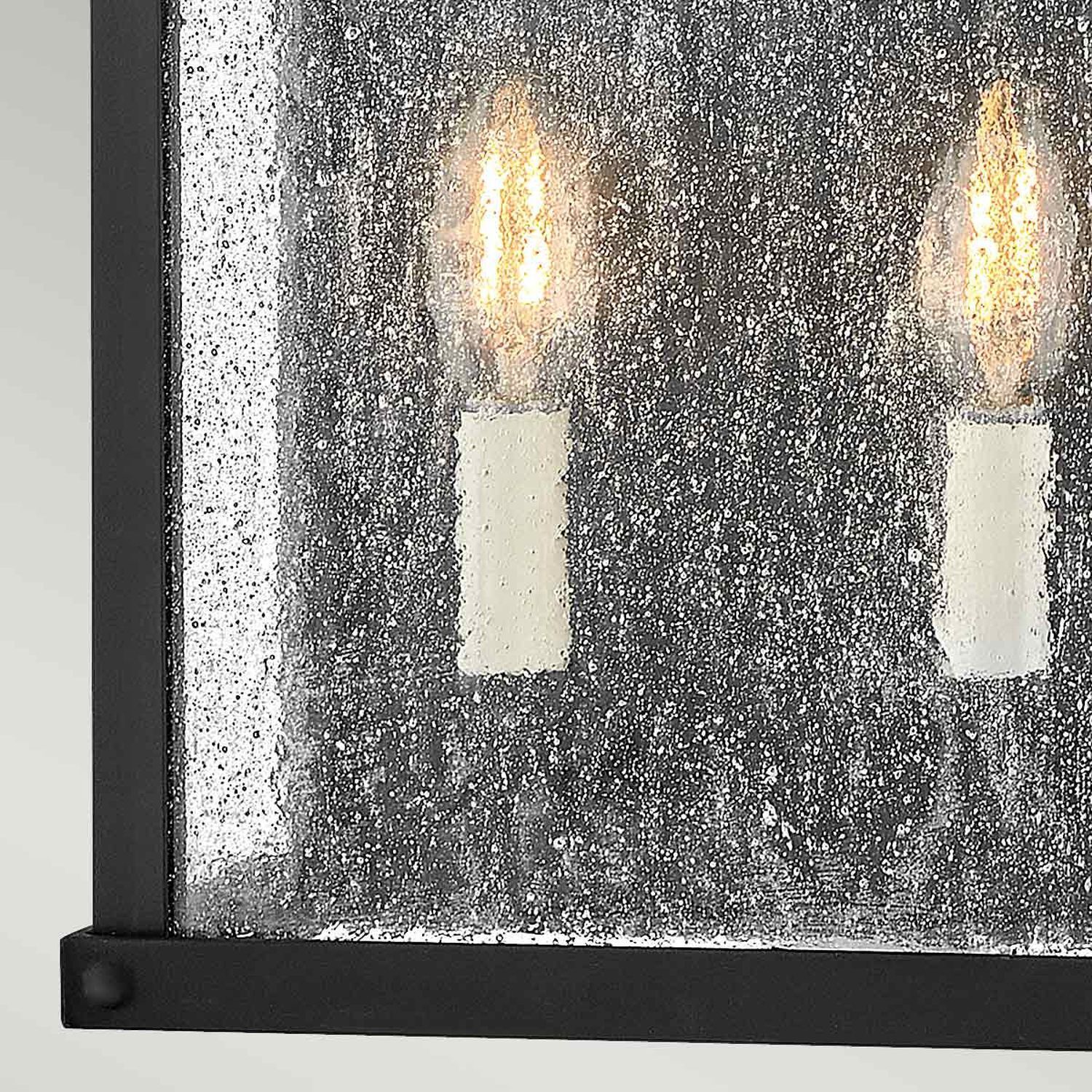 Außenleuchte Wand Vintage H: 44 cm IP44 Schwarz antik 2x E14