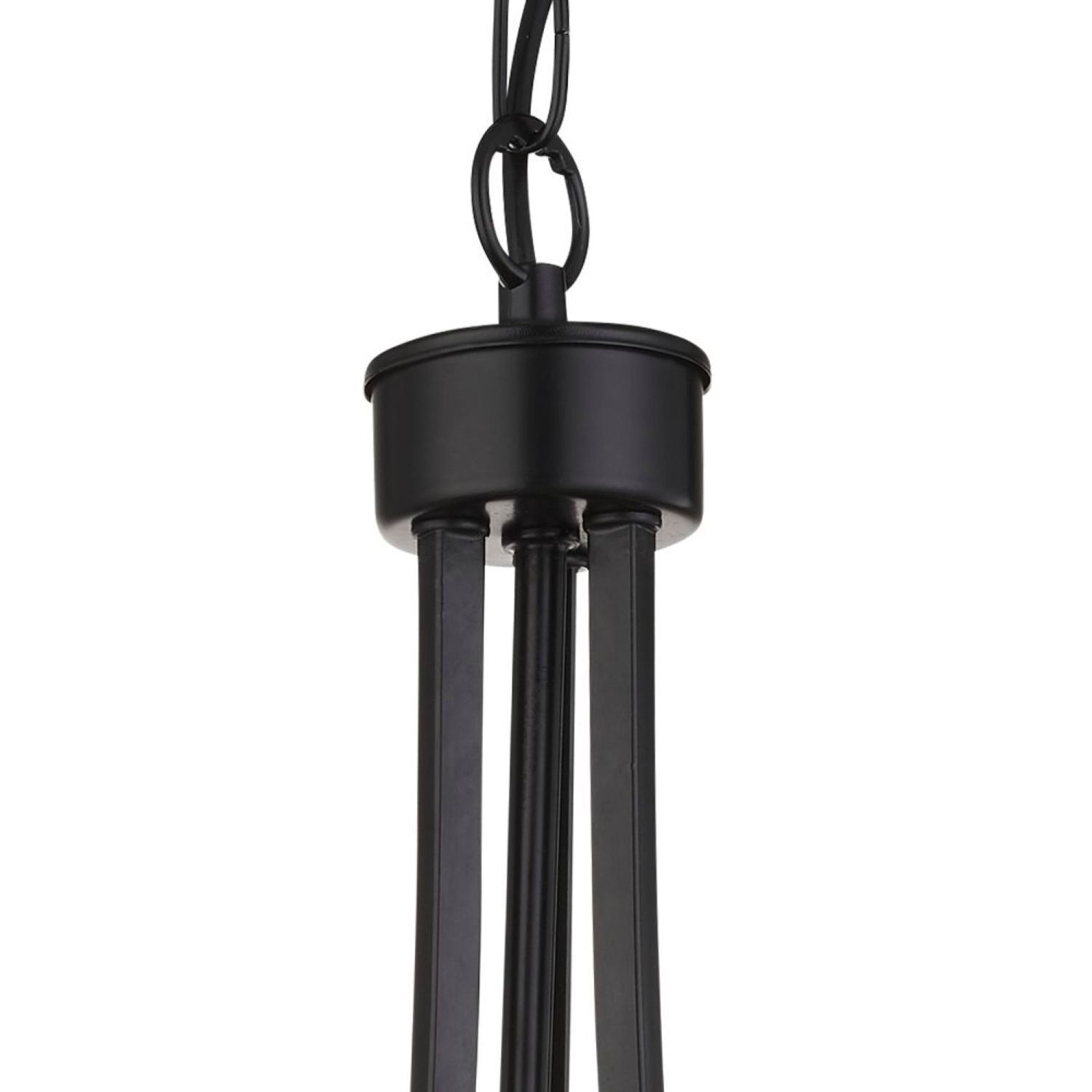 Hängelampe rund Ø 50 cm Kristall Art Déco Schwarz Klar