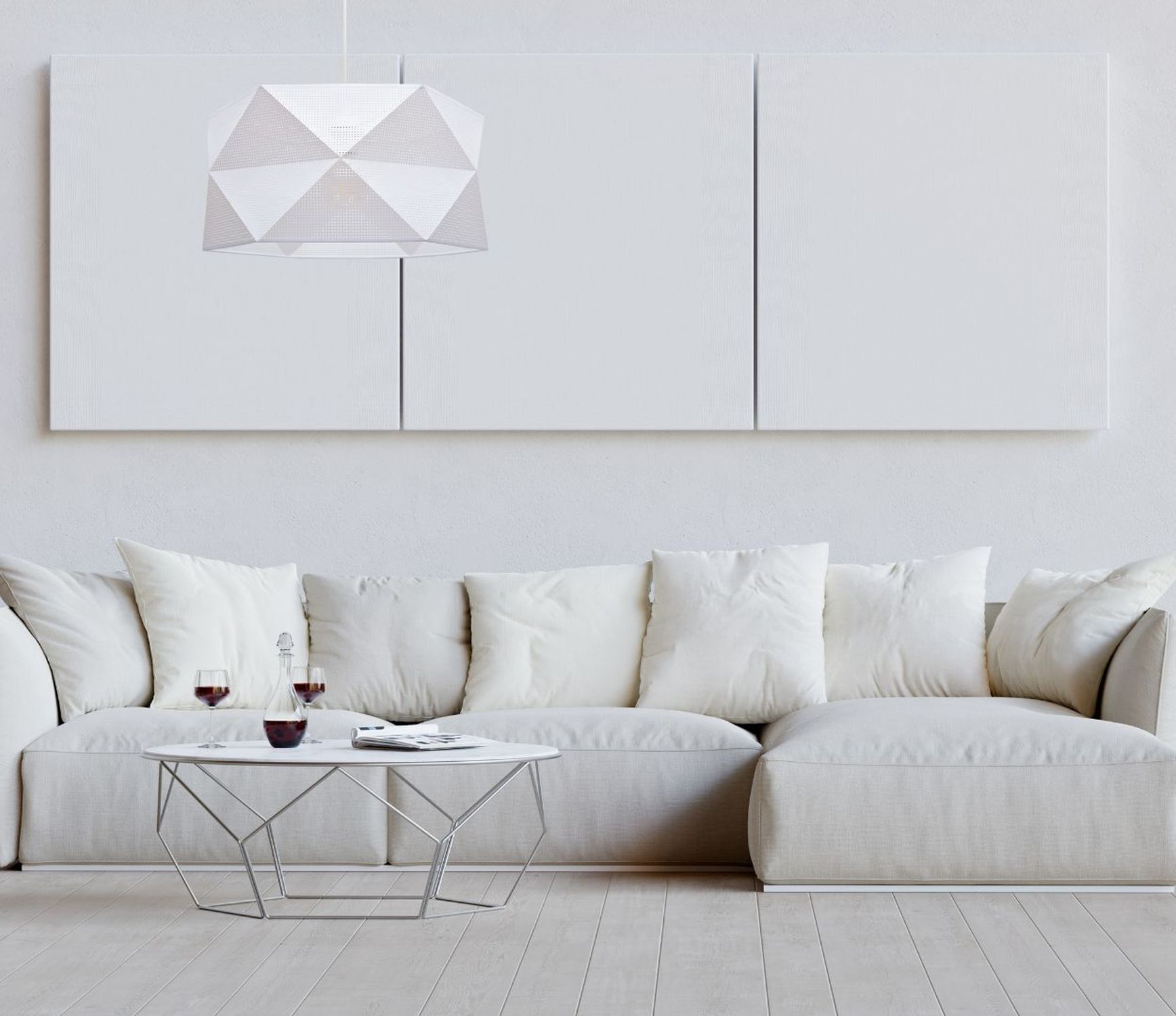 Moderne Pendelleuchte Stoff blendarm E27 L:70 Weiß Gold Dekoration für Zuhause, Kissen, Wohnzimmer, Couch, Tabelle