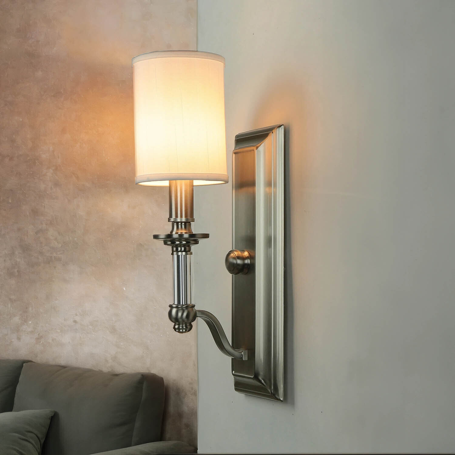 Wandlampe LUANA in Nickel B:11cm Design Lampe