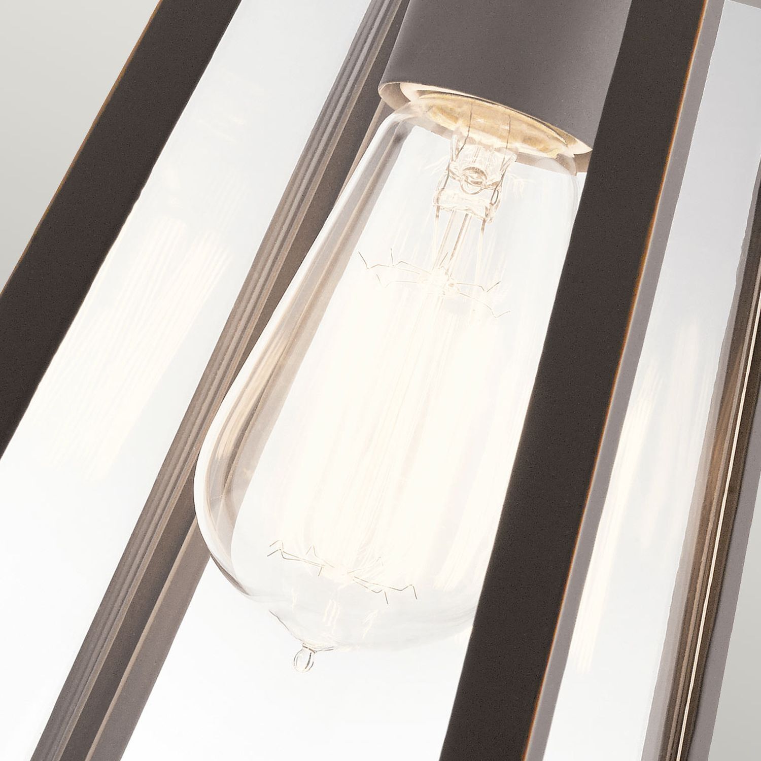 Außenleuchte Wand 29 cm hoch Glas Aluminium E27 IP44