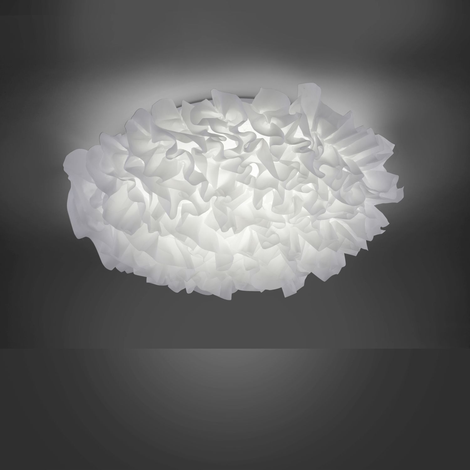 LED Deckenleuchte Stoff Weiß rund Ø50 cm 2700-5000 K