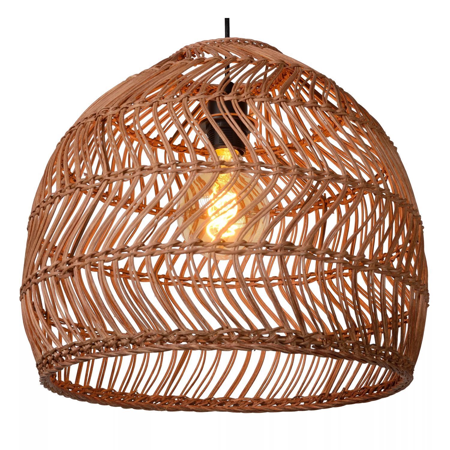 Natürliche Pendelleuchte Rattan Ockergelb Ø40 cm rund Lampe, Krippe, Mobiliar, Bett für Säuglinge, Kronleuchter