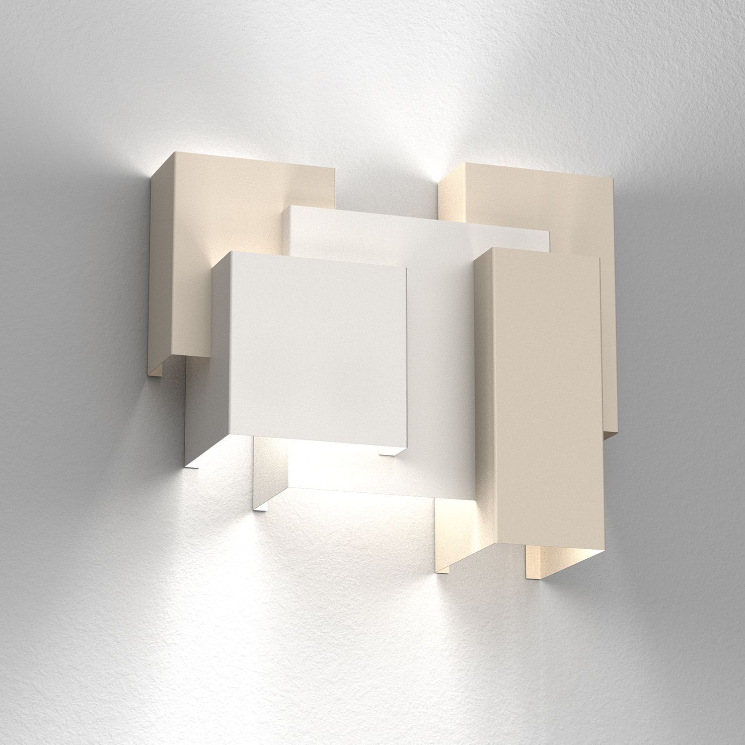 Wandlampe Metall Beige Hellgrau B:36 cm G9 indirekt
