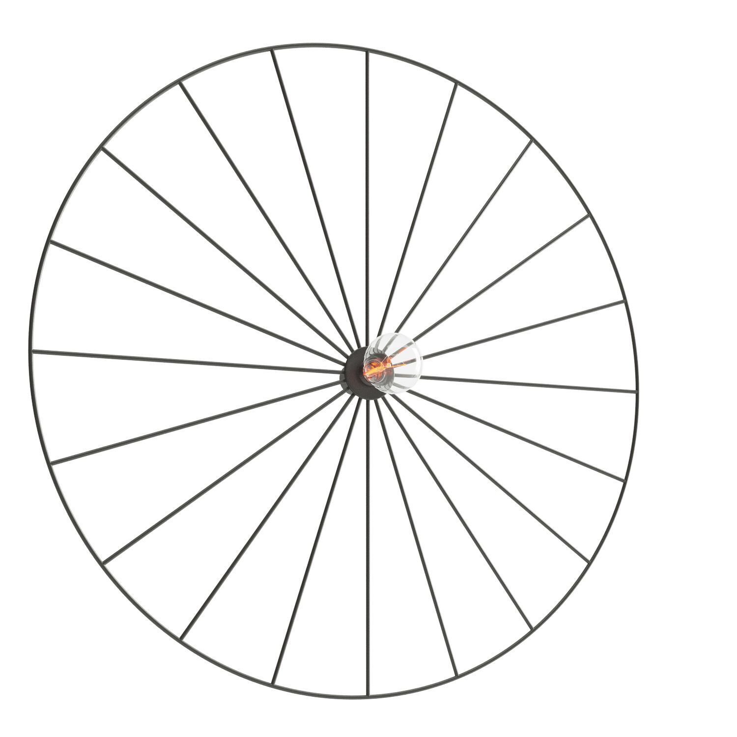 Design Wandleuchte rund Ø 60 cm Rad dekorativ Modern E27