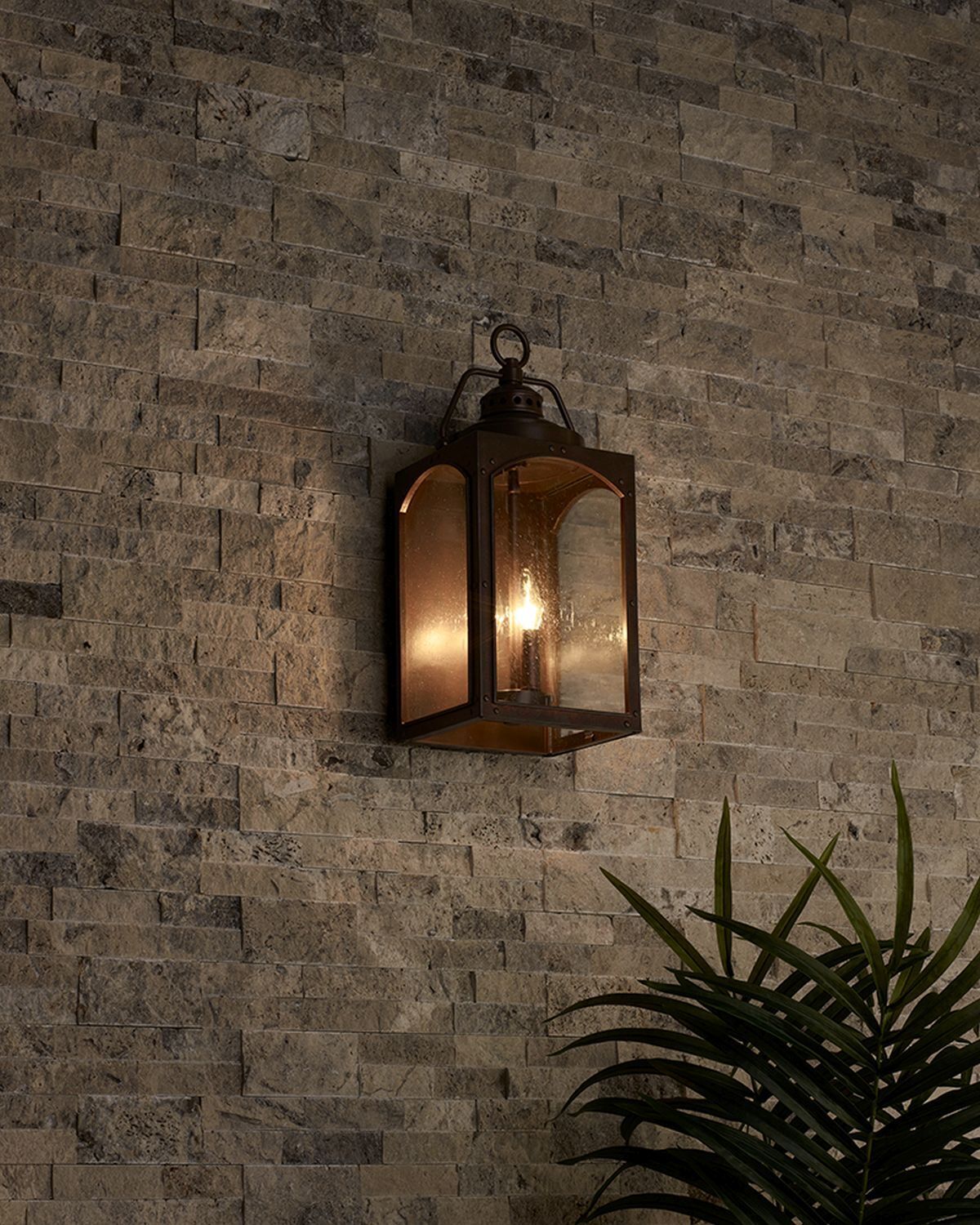 Außenleuchte Wand in Kupfer antik Rustikal Vintage IP44
