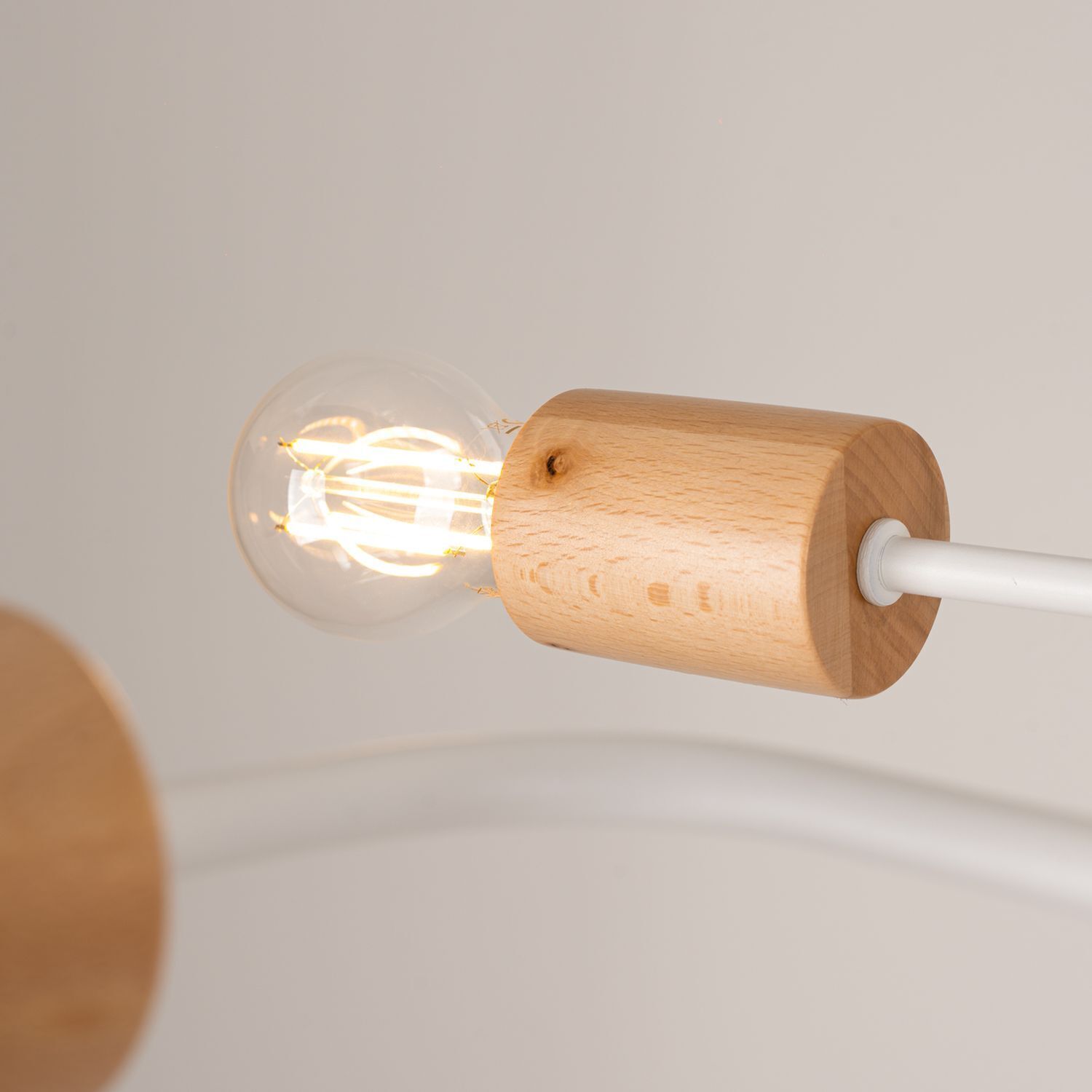 Leuchtmittel, Glühbirne, Holzfassung, Wandlampe, E27-Lampe