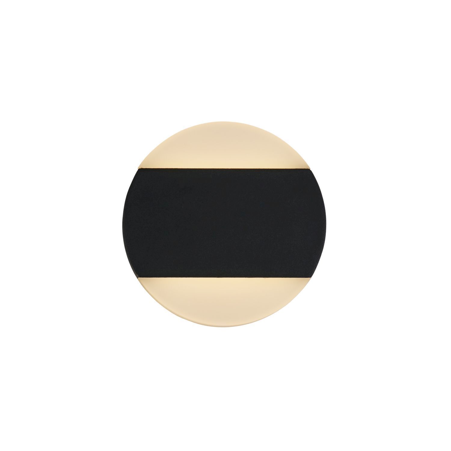 LED Außenwandlampe Aluminium IP44 287 lm Schwarz Weiß wand, pendant, circle, schwarz-beige, zweiseitig