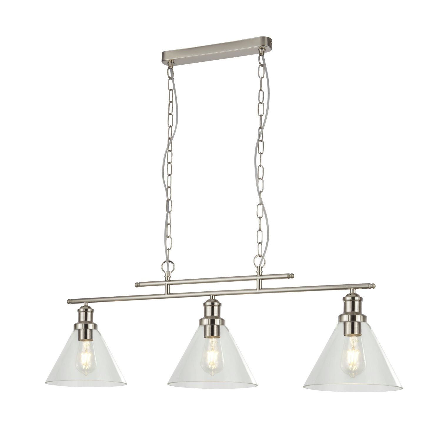 Pendelleuchte 3-flammig E27 B: 95 cm Vintage Design