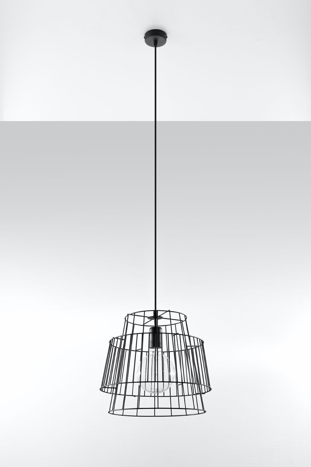 Hängelampe Schwarz Metall Ø35cm Modern E27 DALE