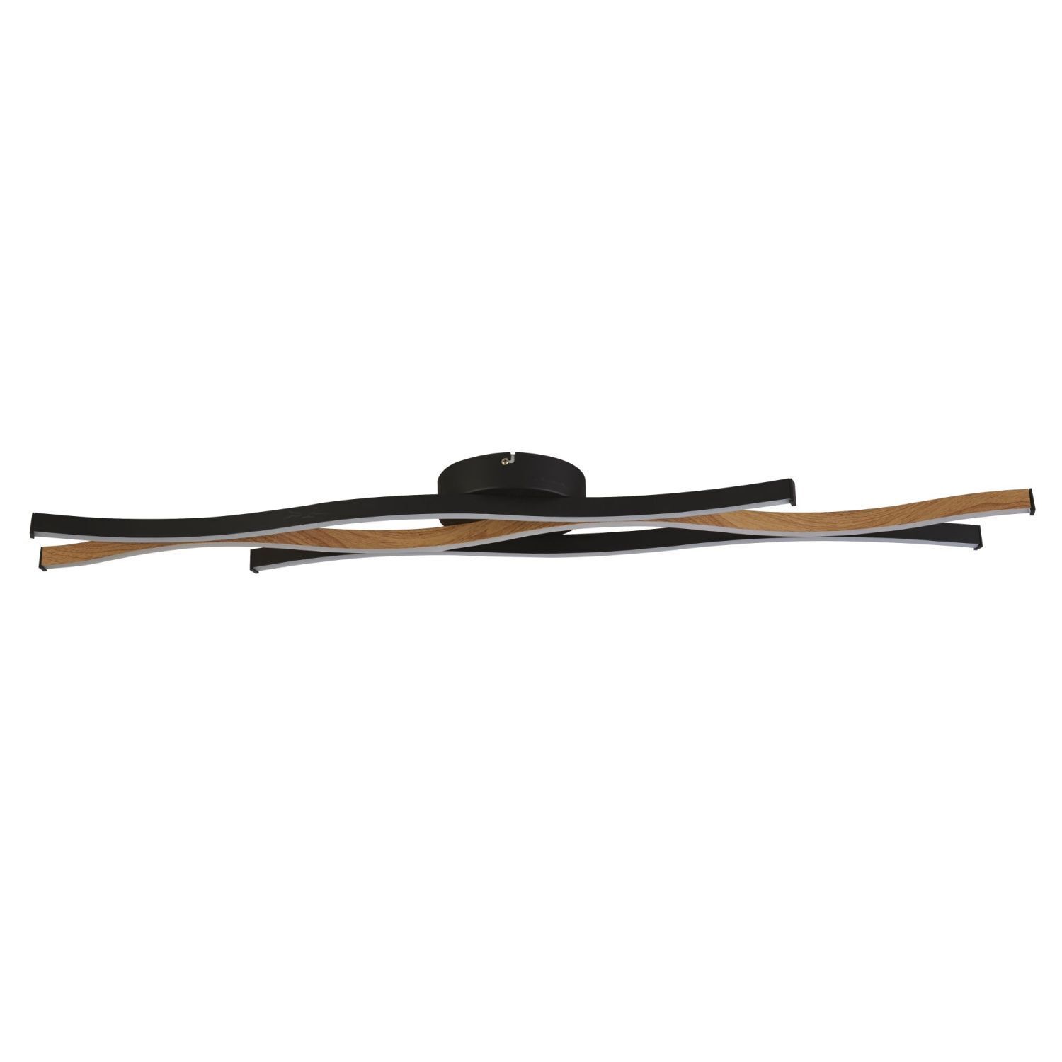 Dimmbare LED Deckenlampe Schwarz Natur L:108 cm 953 lm
