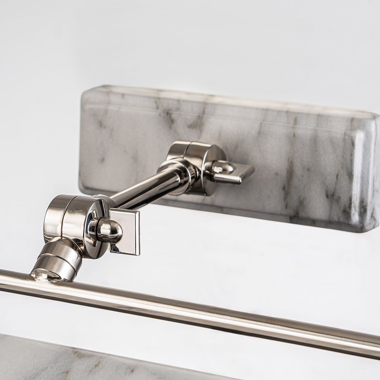 Bilderleuchte Metall verstellbar B: 44,5 cm Marmor Optik