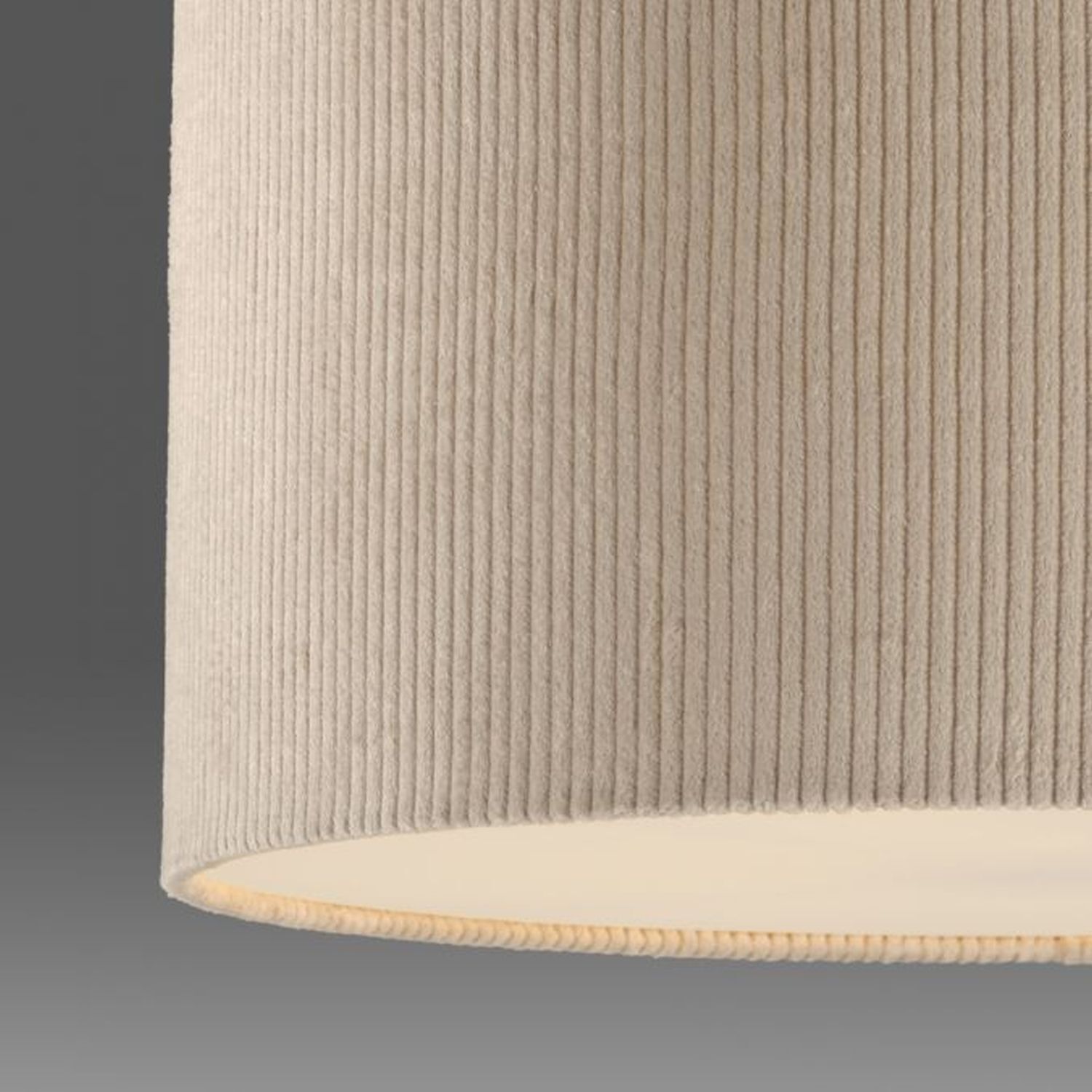 Stoff Hängelampe blendarm Beige E27 Ø45 cm gemütlich
