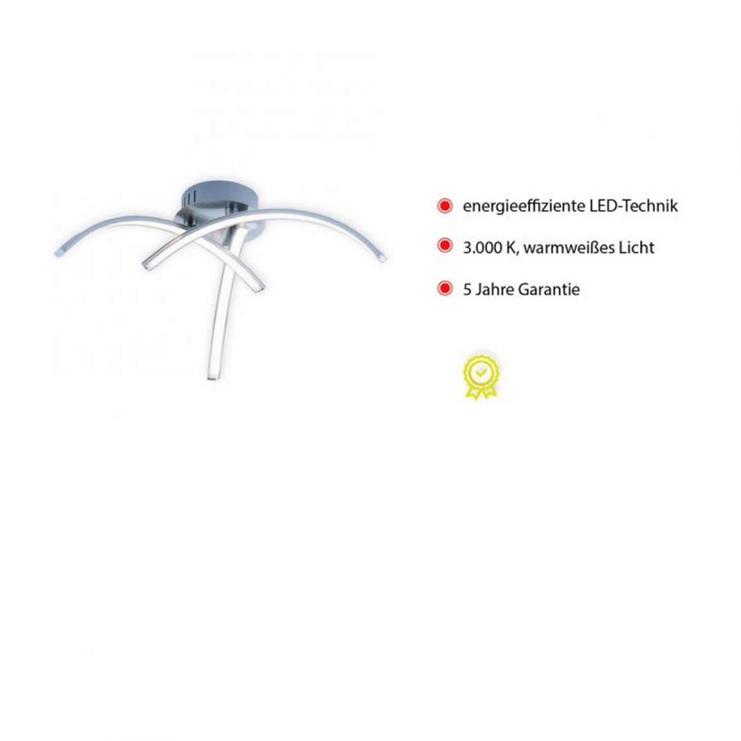 LED Deckenleuchte Metall in Stahl 3000 K 480 lm L:40 cm Sinken, Waschbeckenhahn