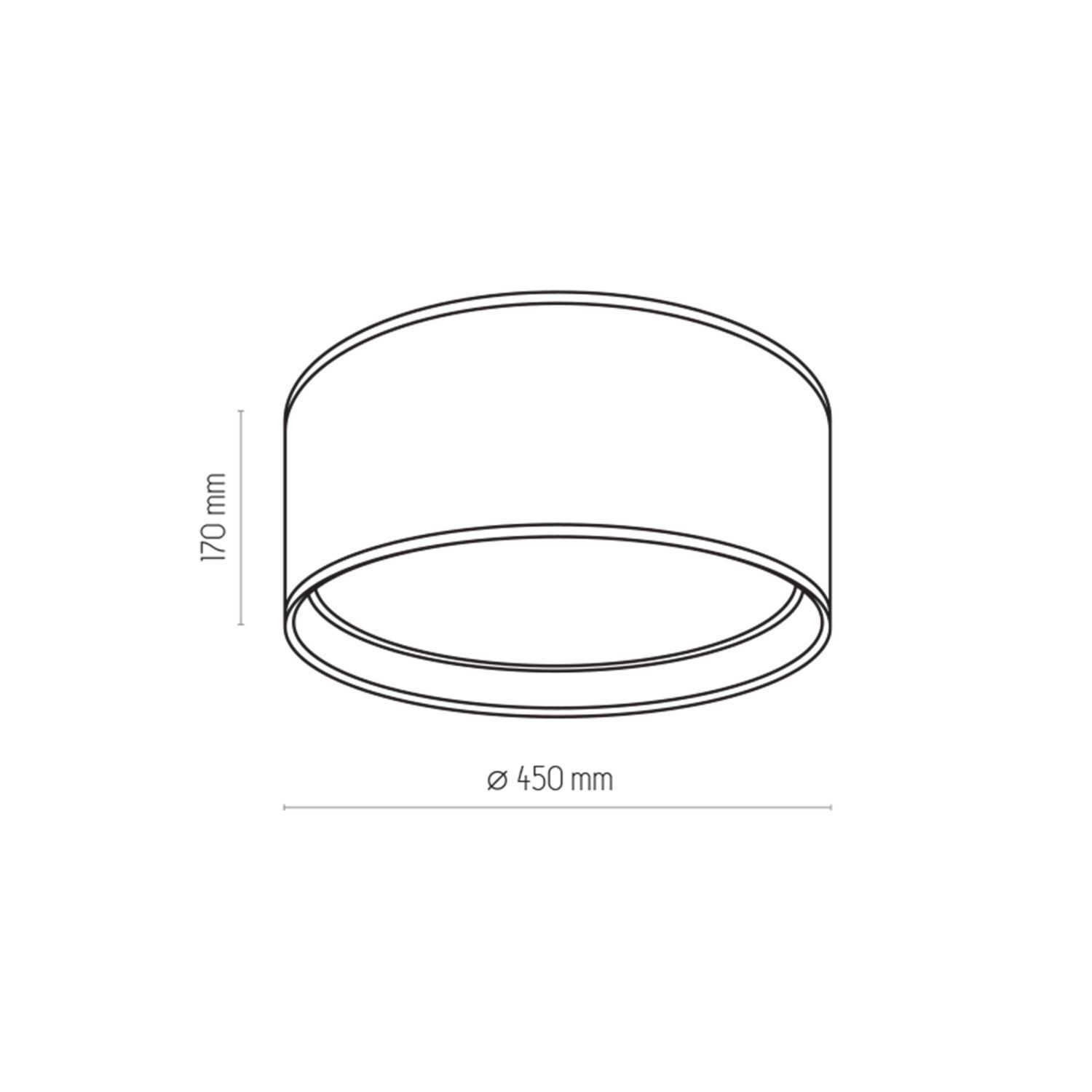 Deckenlampe rund Ø 45 cm Weiß Gold blendarm Stoffschirm Deckenlampe rund Ø 45 cm Weiß Gold blendarm Stoffschirm