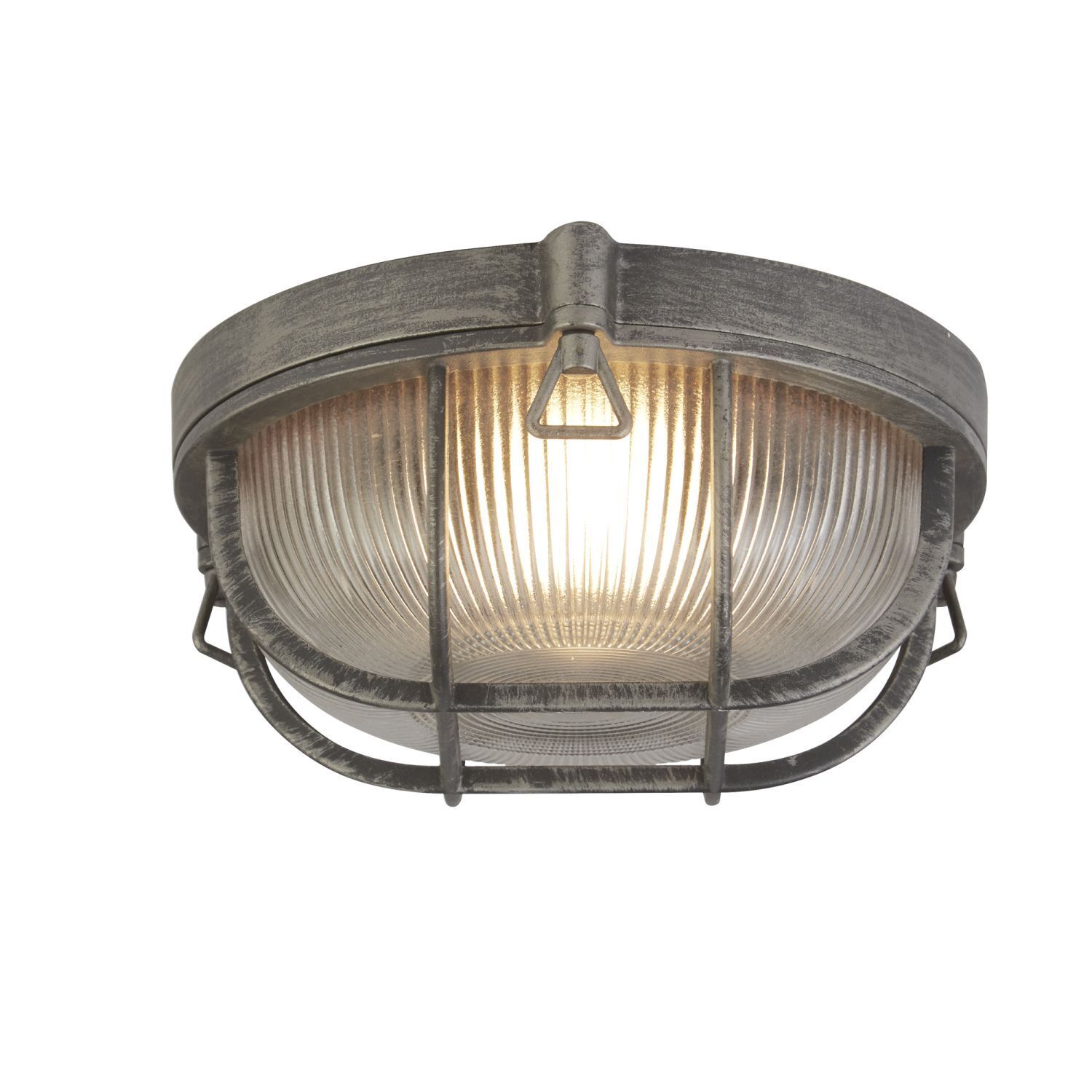 Wandleuchte außen in Silber Antik Maritim Ø 26,5 cm IP44