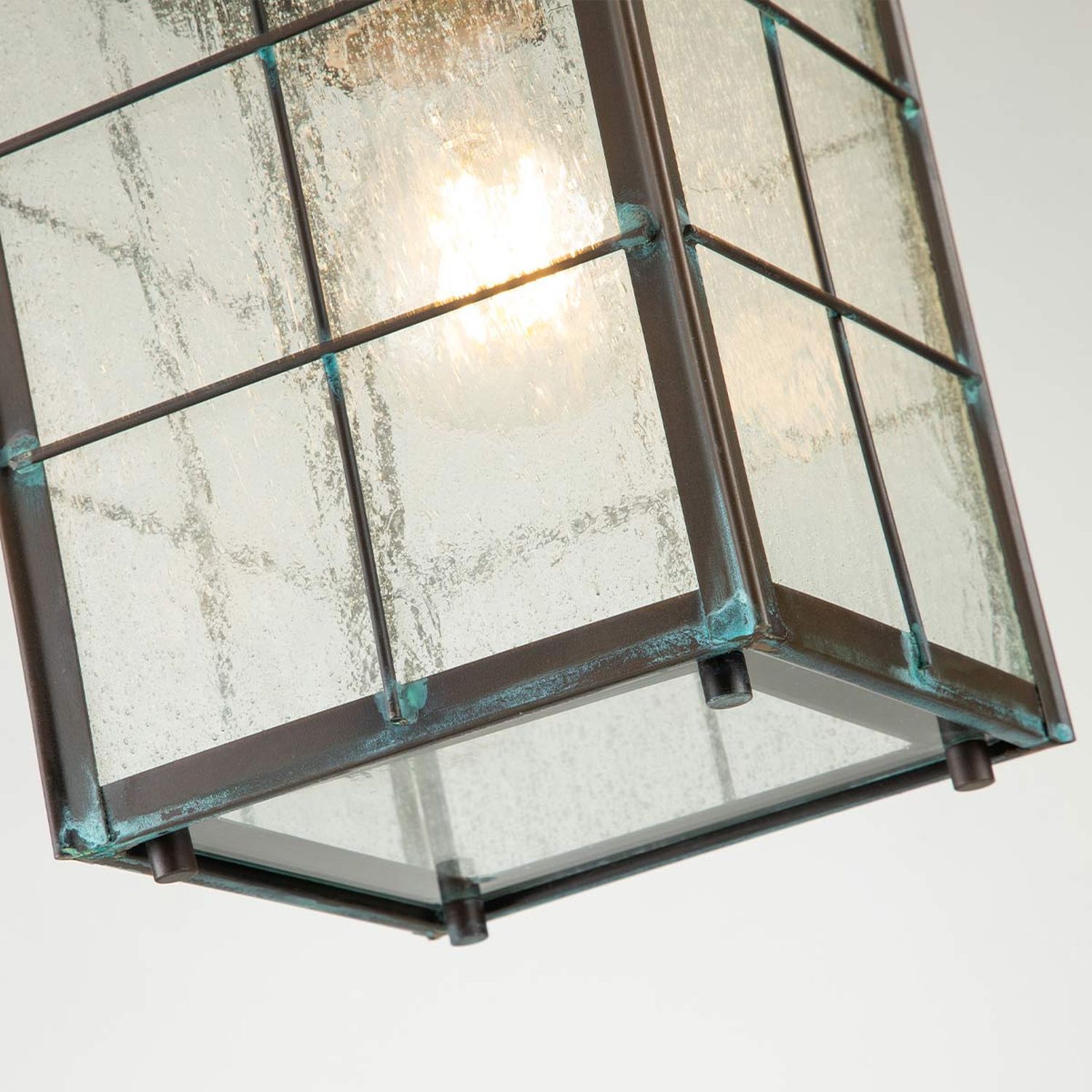 Outdoor Pendelleuchte Messing Glas E27 IP44 H: max. 205,1 cm