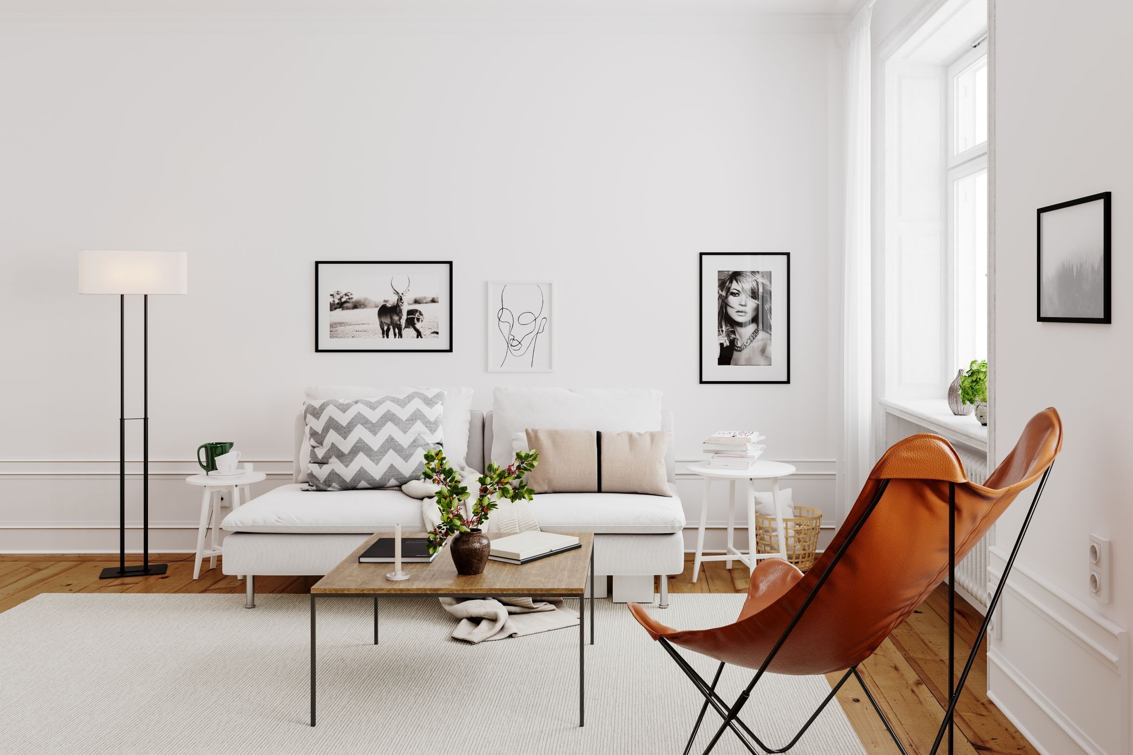 Stehlampe 150 cm klein Schwarz Weiß eckig Stoff Metall E27 Dekoration für Zuhause, Lampe, Mobiliar, Wohnzimmer, Tabelle