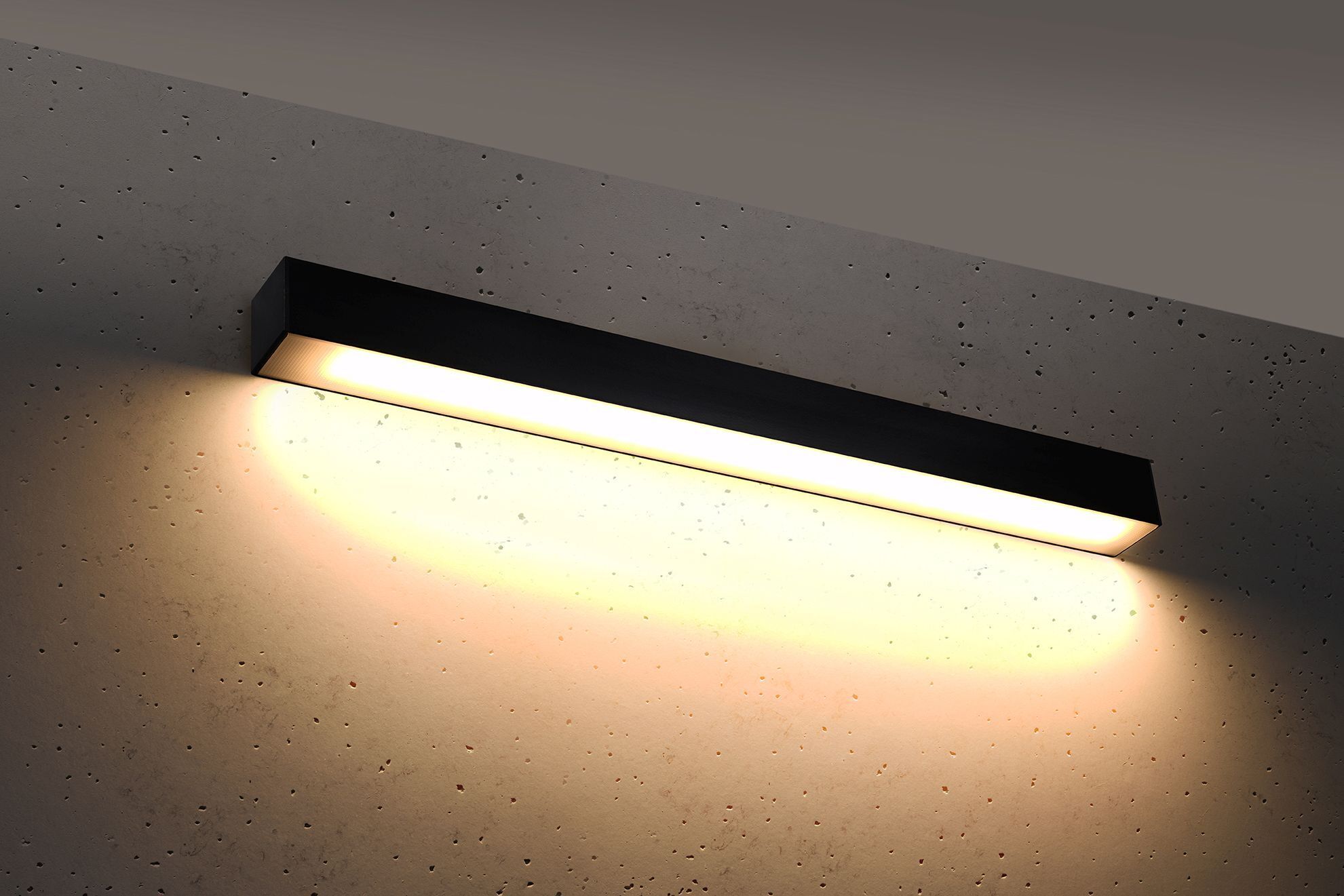 LED Wandlampe innen 67 cm Schwarz 3000 K 2080 lm