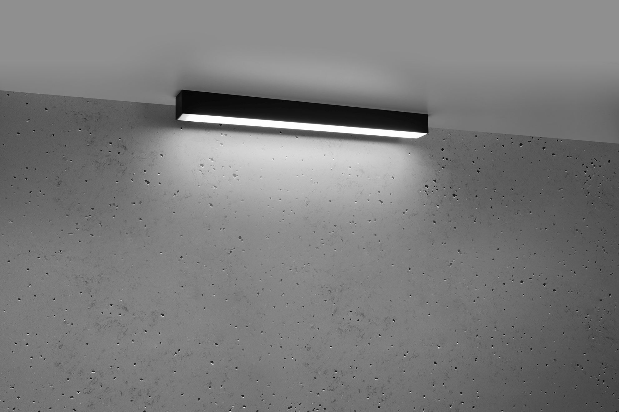 LED Deckenlampe Metall Schwarz 67 cm lang 4000 K 2080 lm
